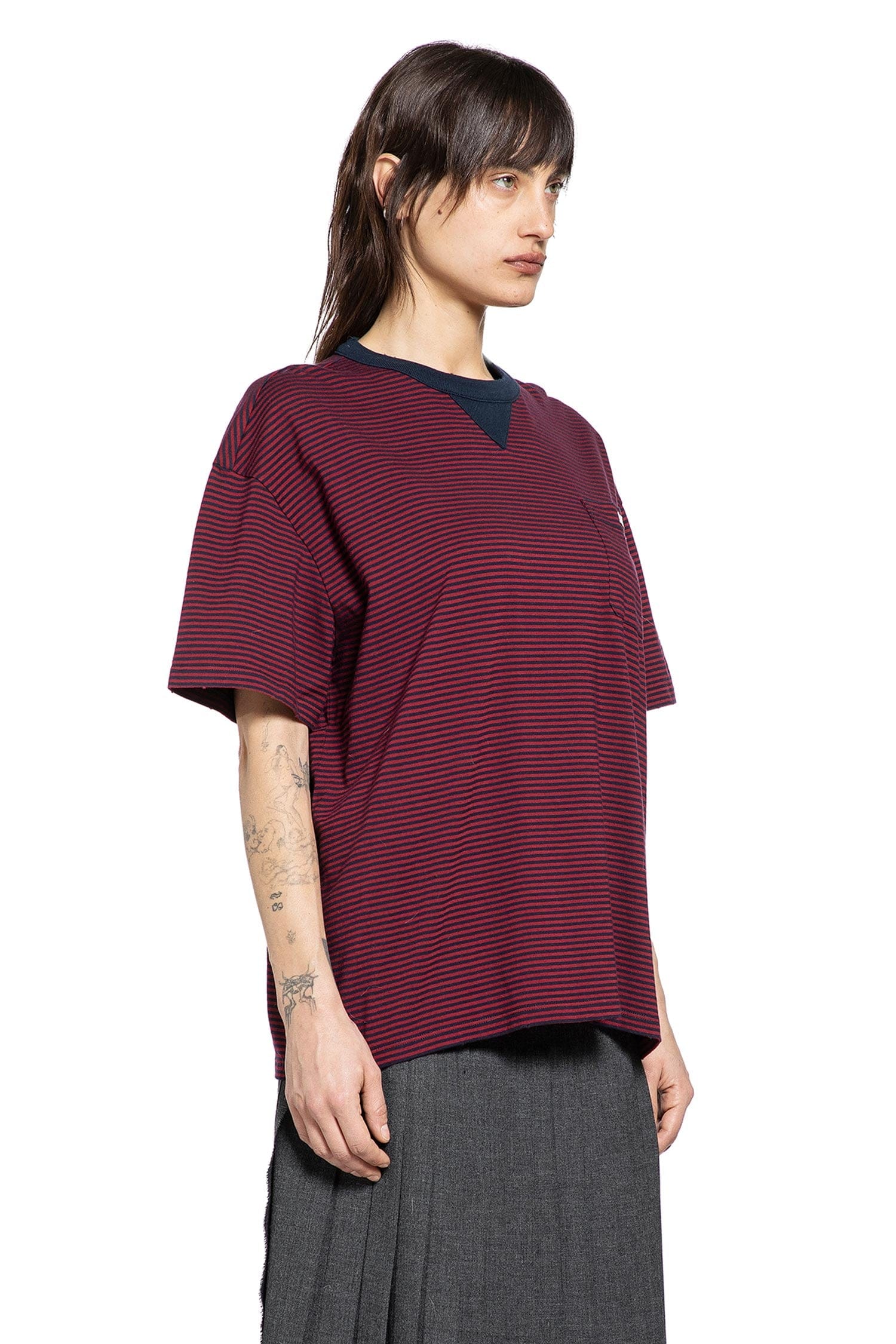Prada Oversized Striped Jersey T-Shirt