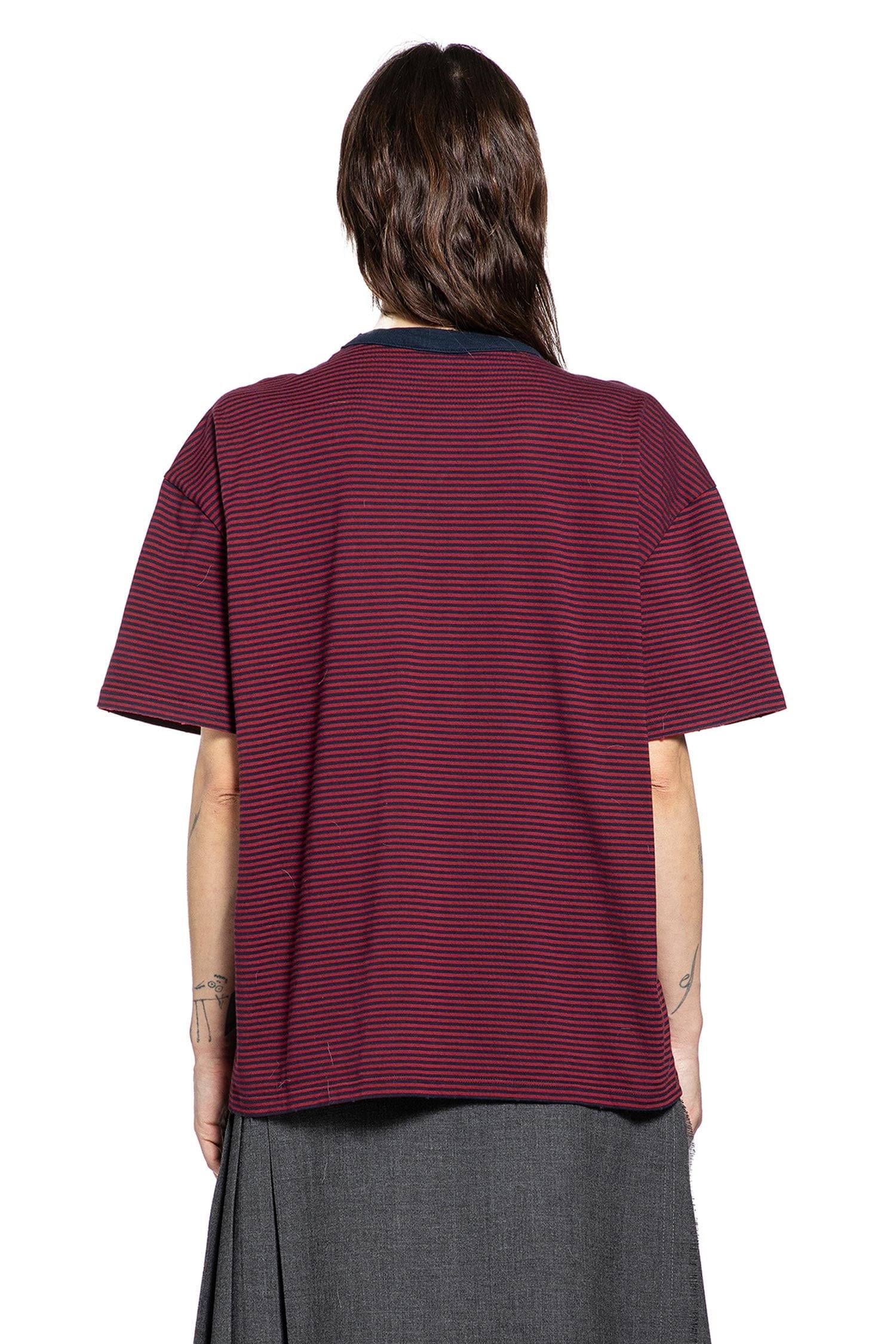Prada Oversized Striped Jersey T-Shirt