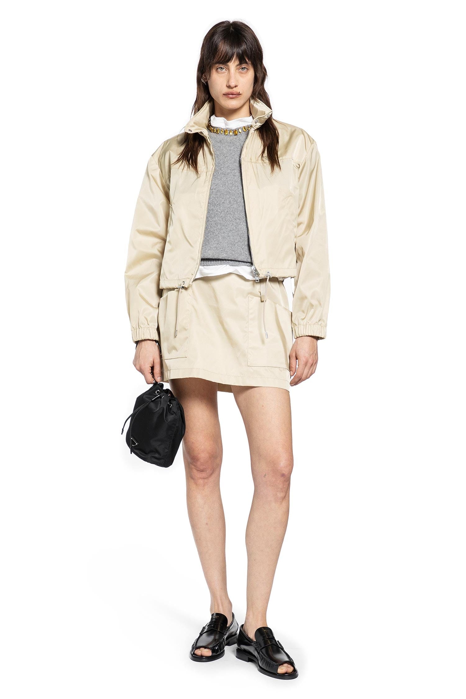 Prada Wool Cashmere Short Sleeve Sweater
