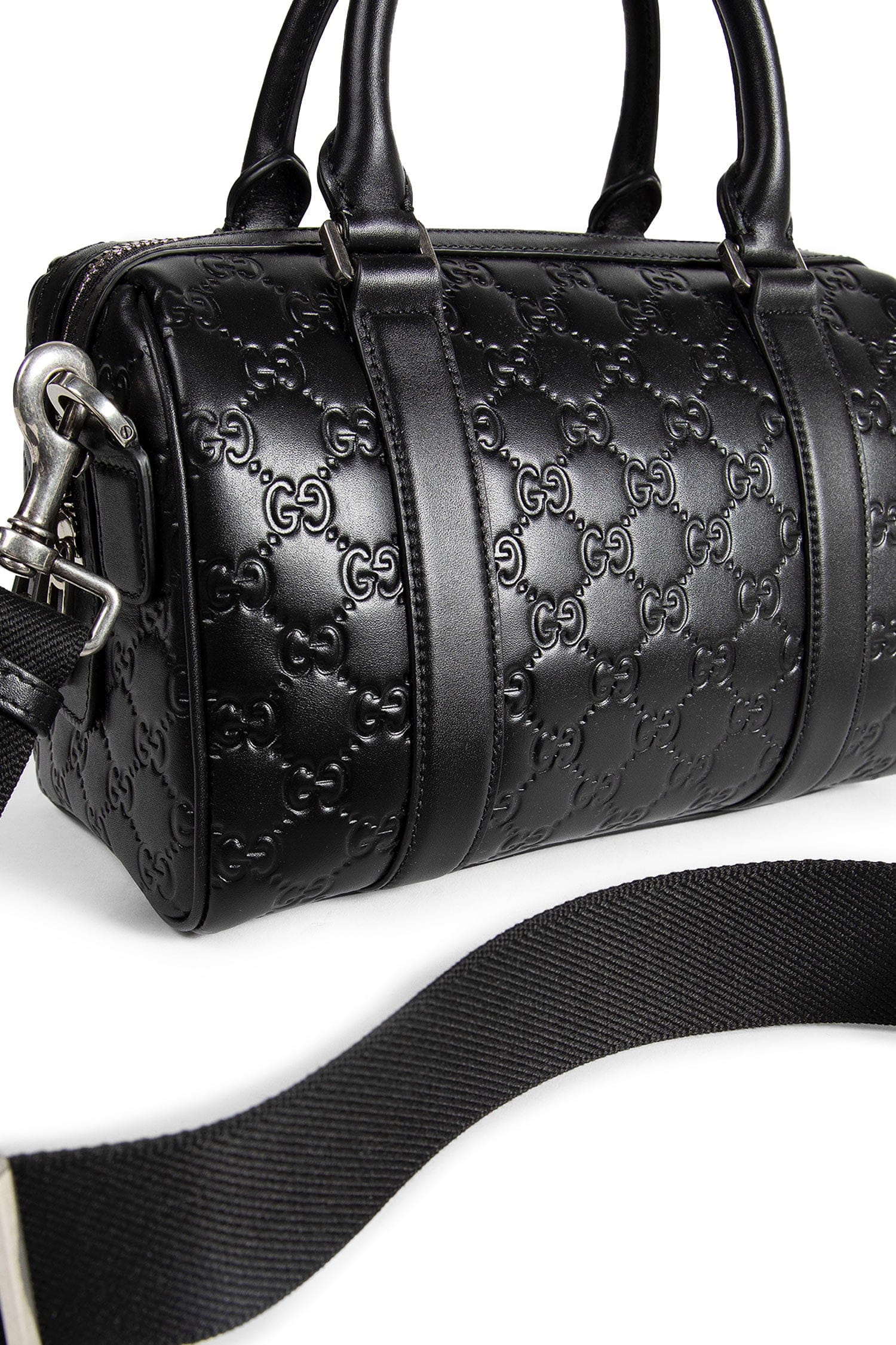 Gucci GG Emblem Small Leather Duffle Bag
