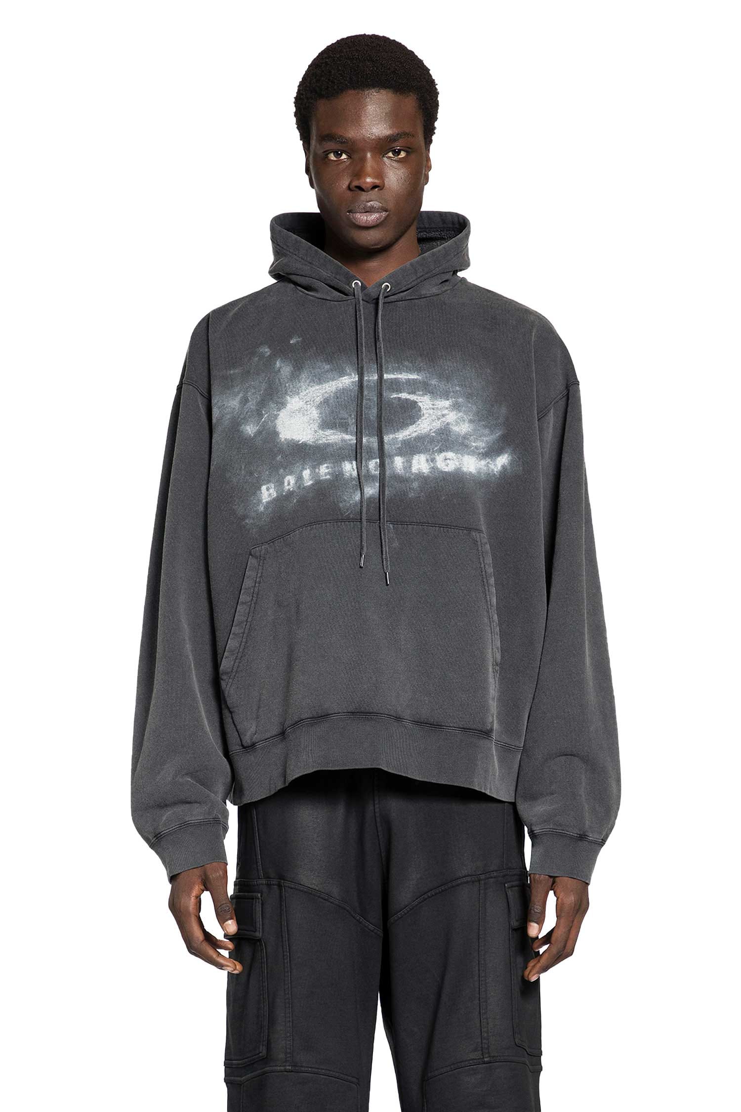 Balenciaga Washed Crayon Loop Oversized Hoodie