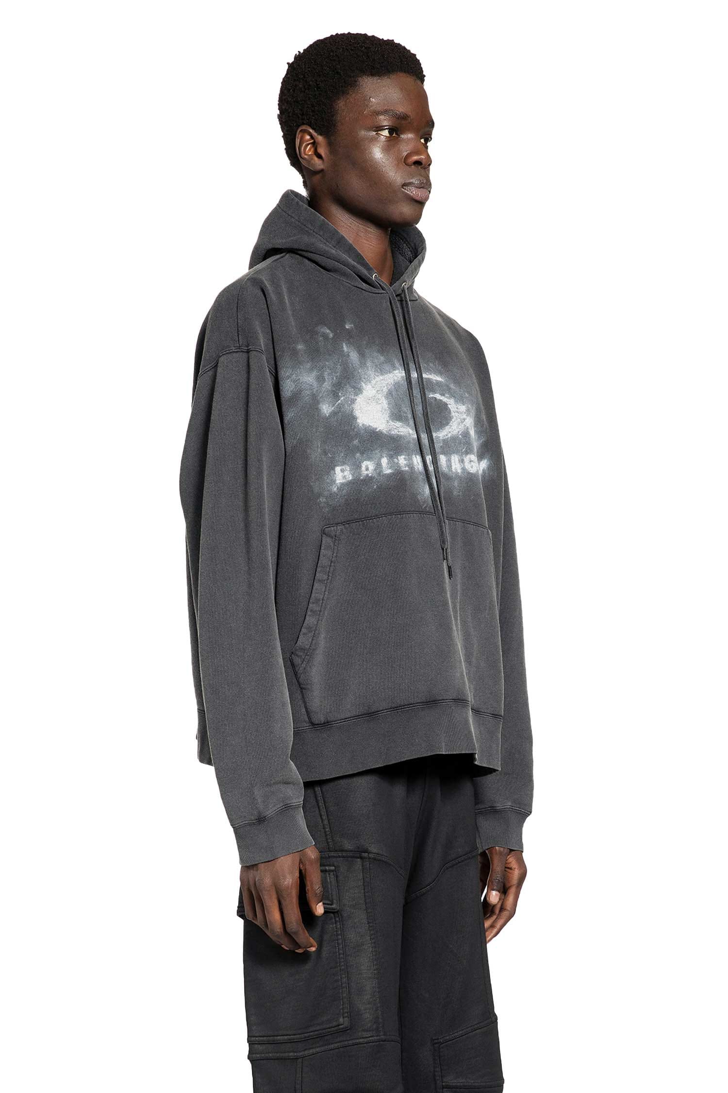 Balenciaga Washed Crayon Loop Oversized Hoodie