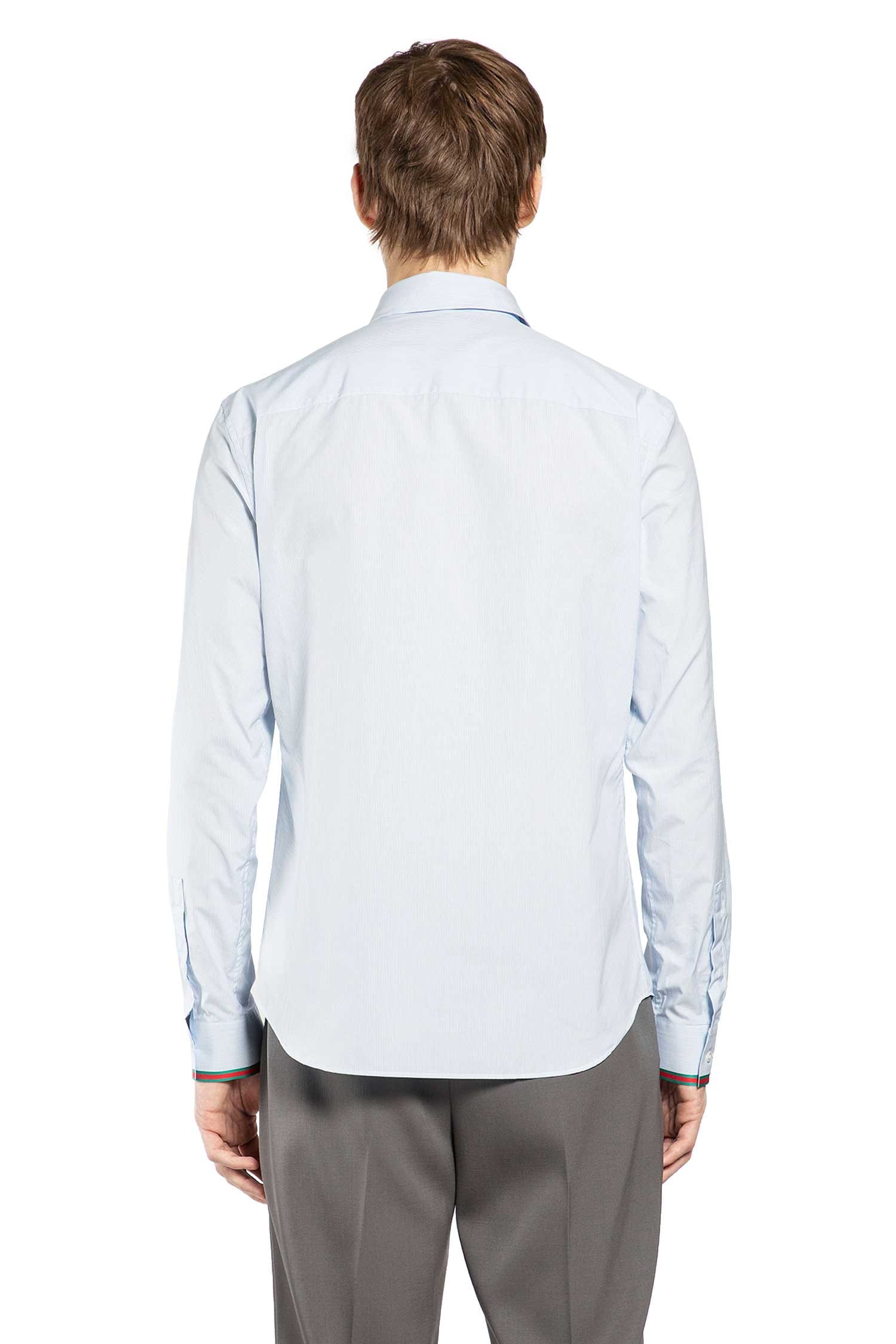 Gucci Striped Cotton Shirt with Web