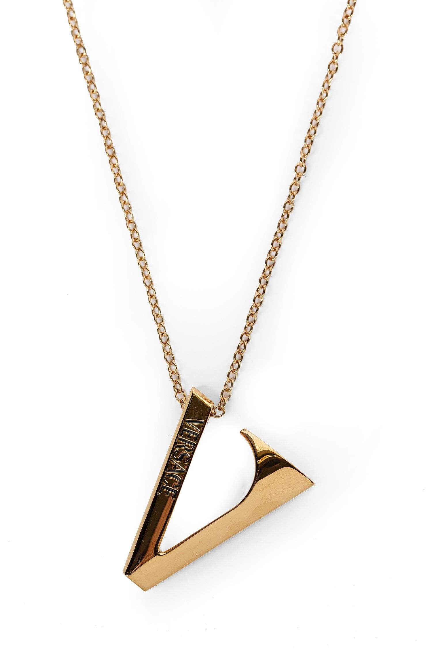 Versace V Pendant Necklace