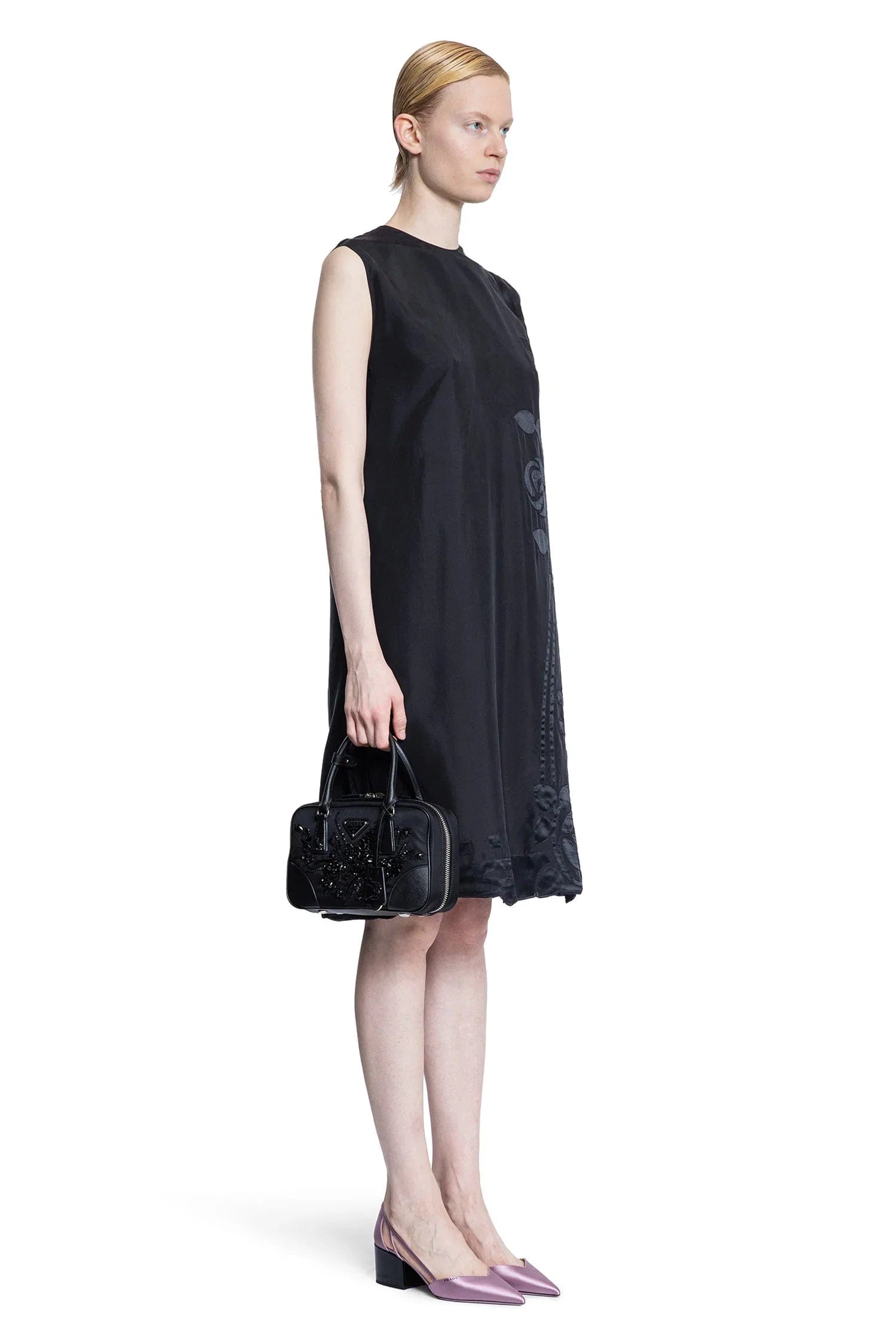 Prada Habotai Embroidery Dress