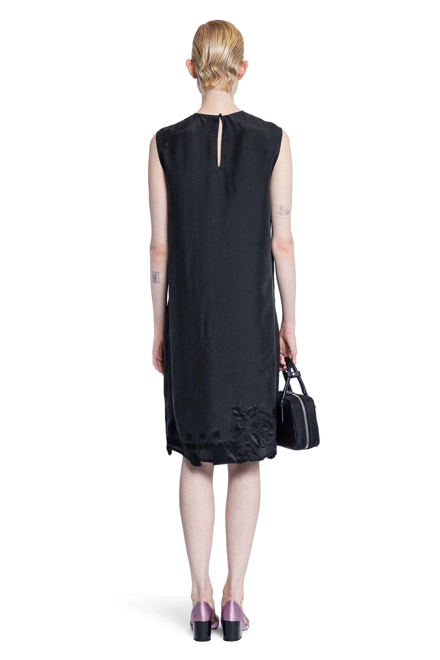 Prada Habotai Embroidery Dress