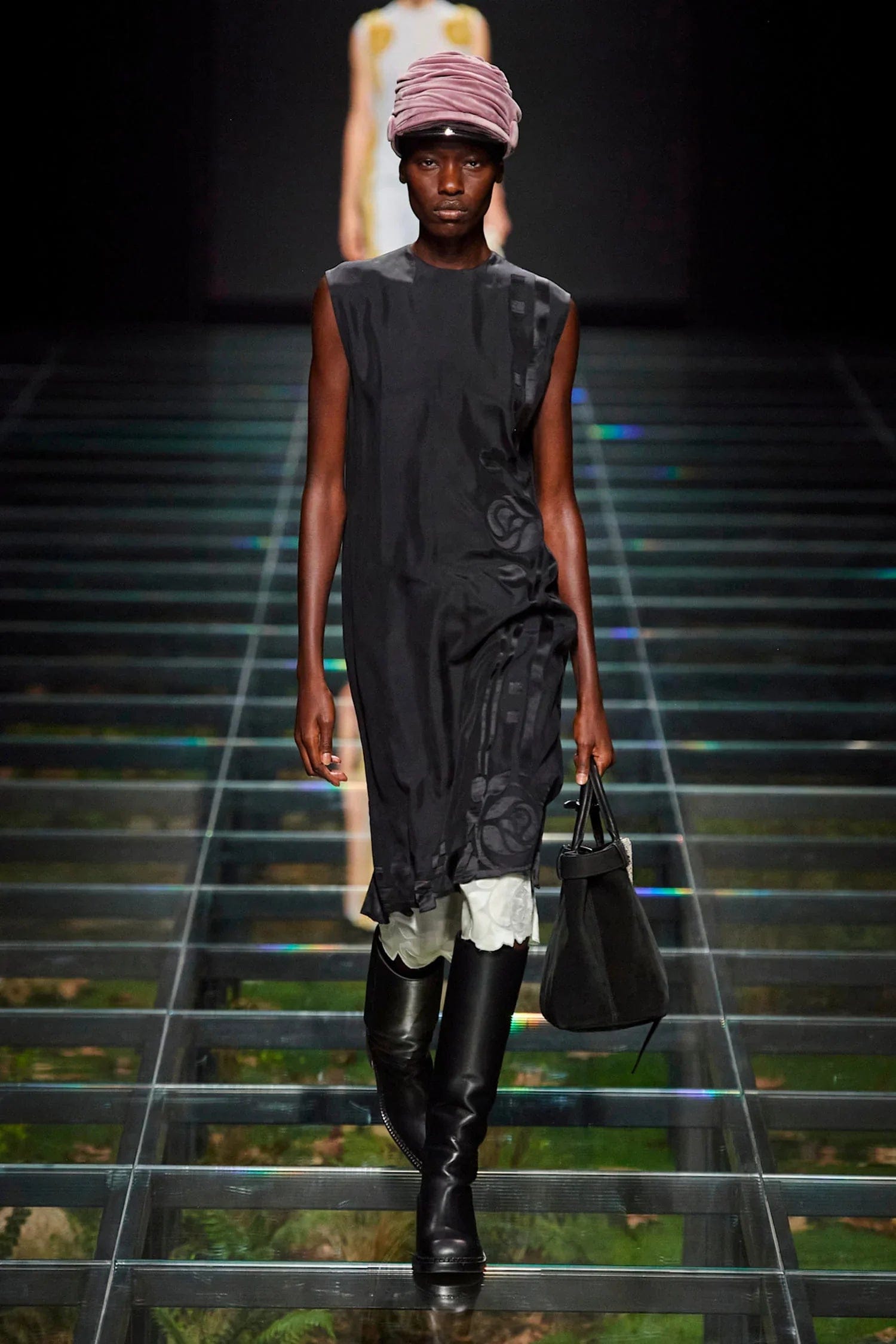 Prada Habotai Embroidery Dress