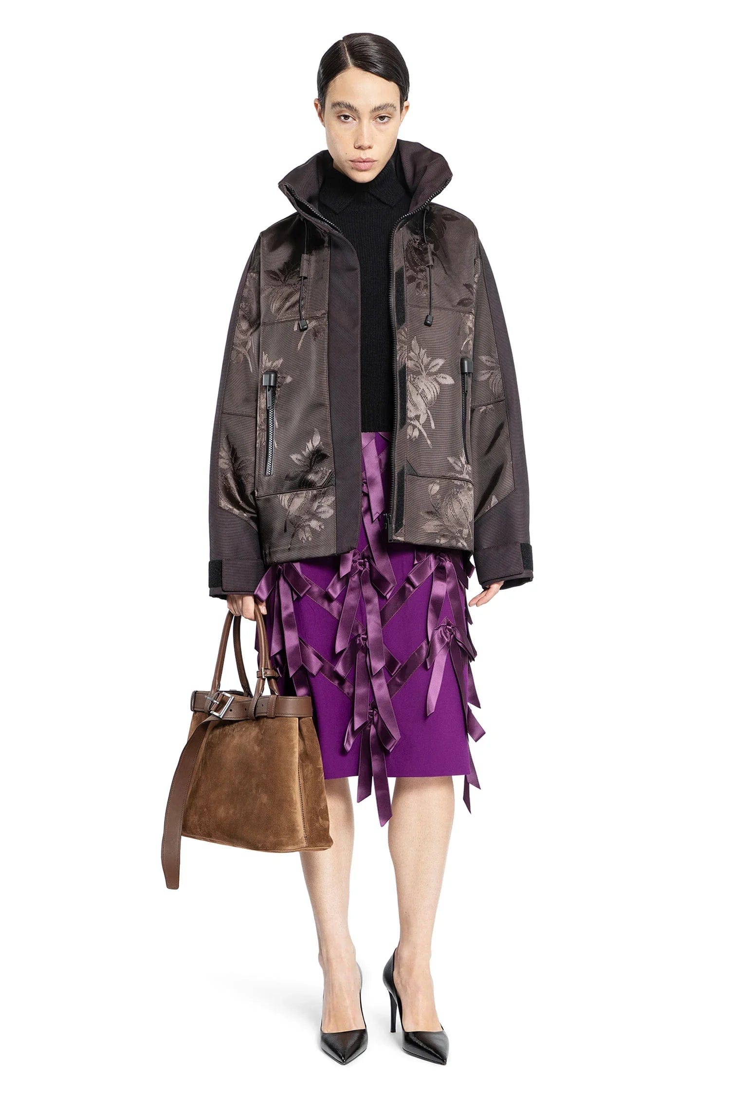 Prada Floral Jacquard Nylon Jacket
