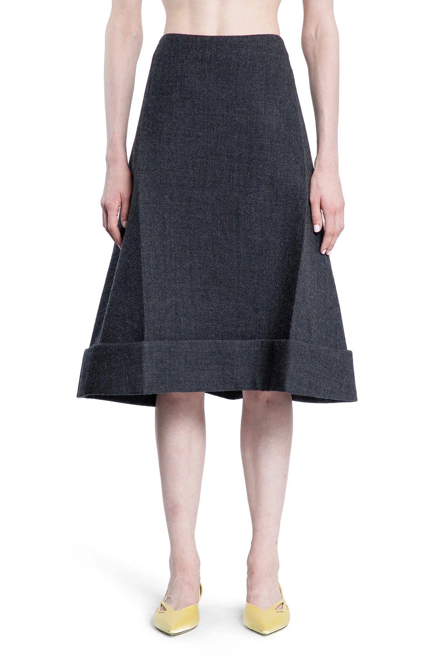 Prada Vintage-look rush stitch midi-skirt