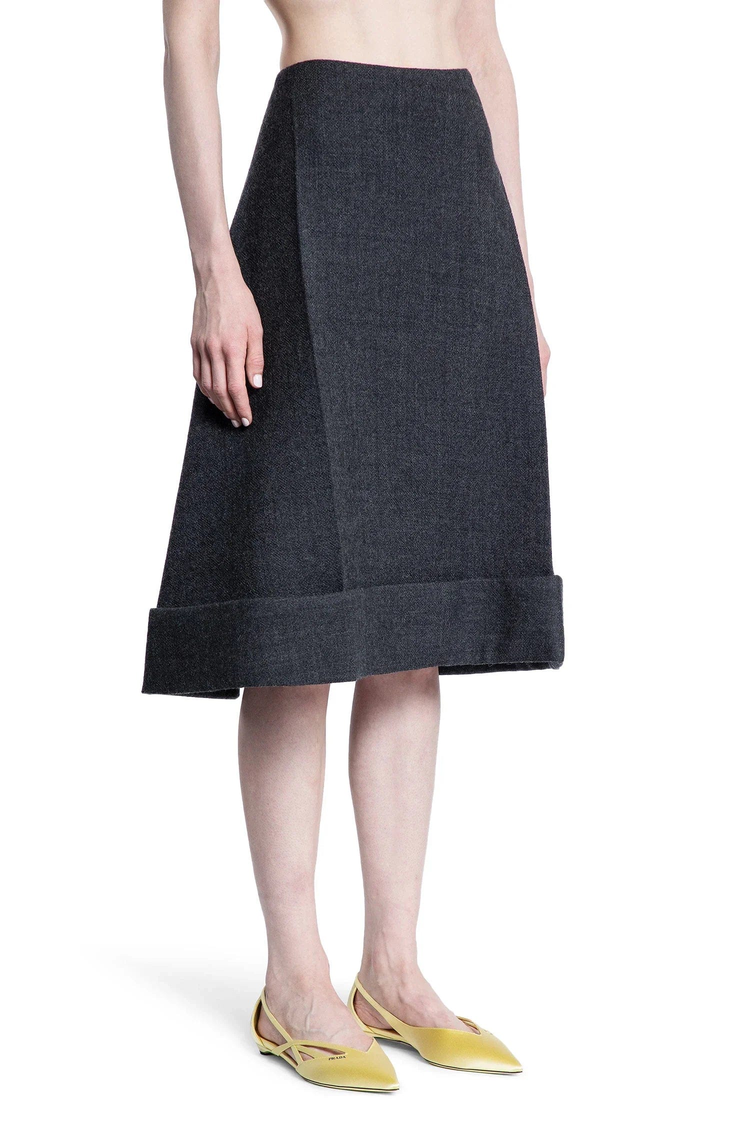 Prada Vintage-look rush stitch midi-skirt