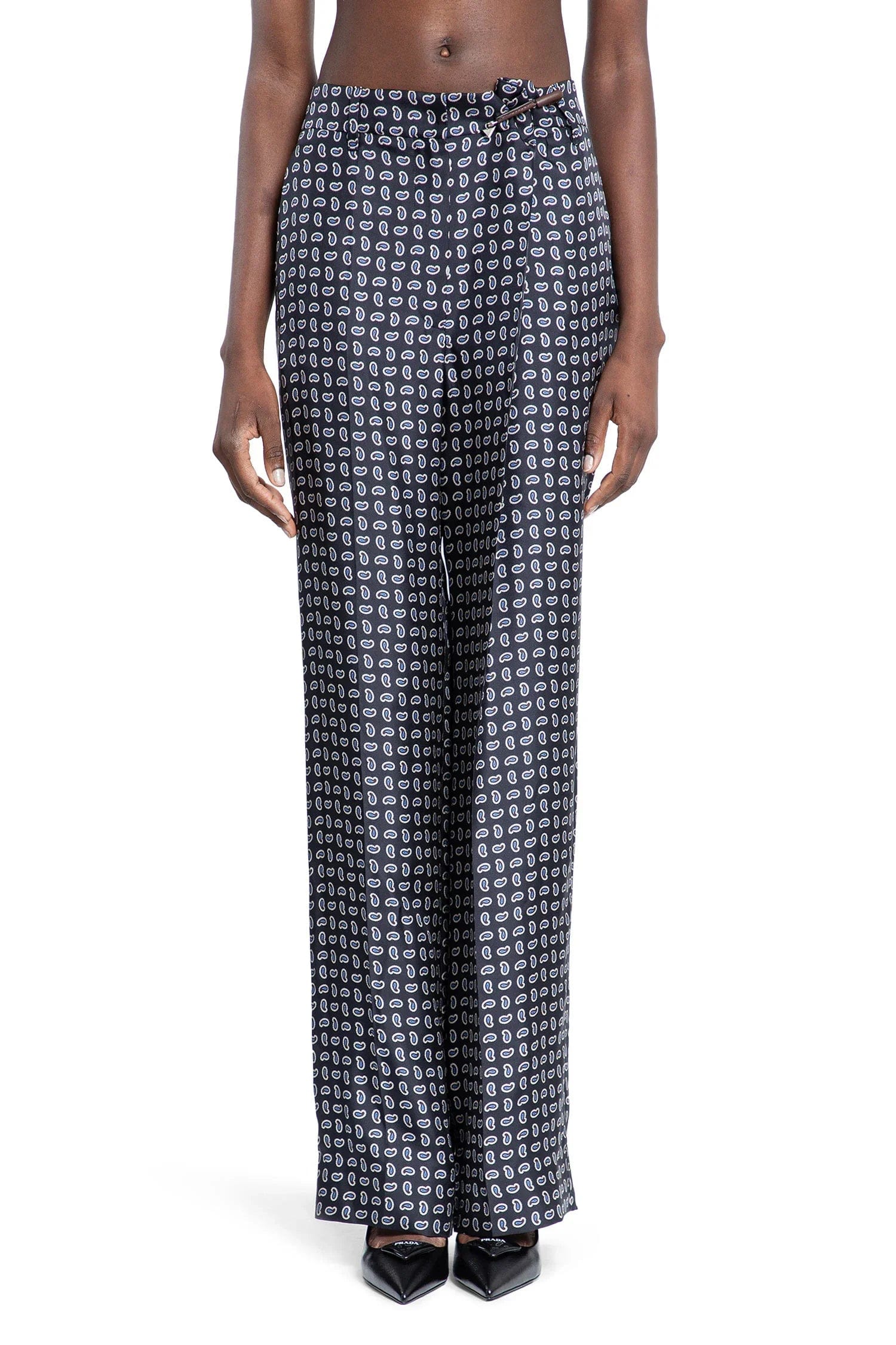 Prada Paisley silk trousers