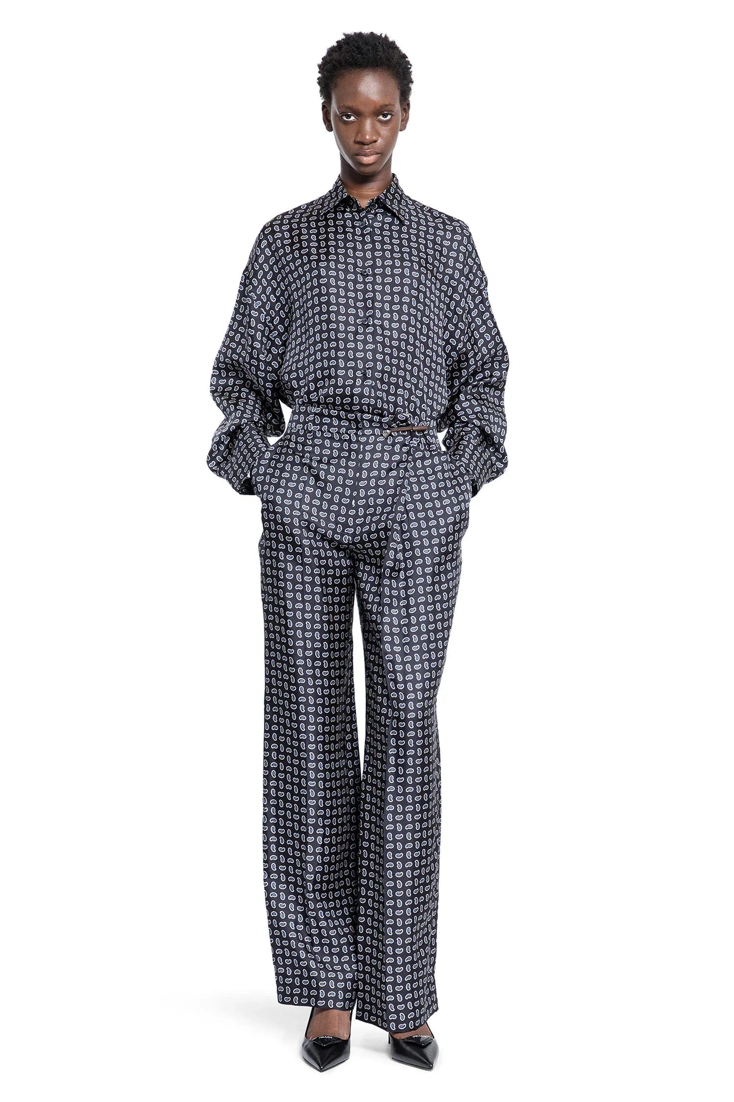Prada Paisley silk trousers