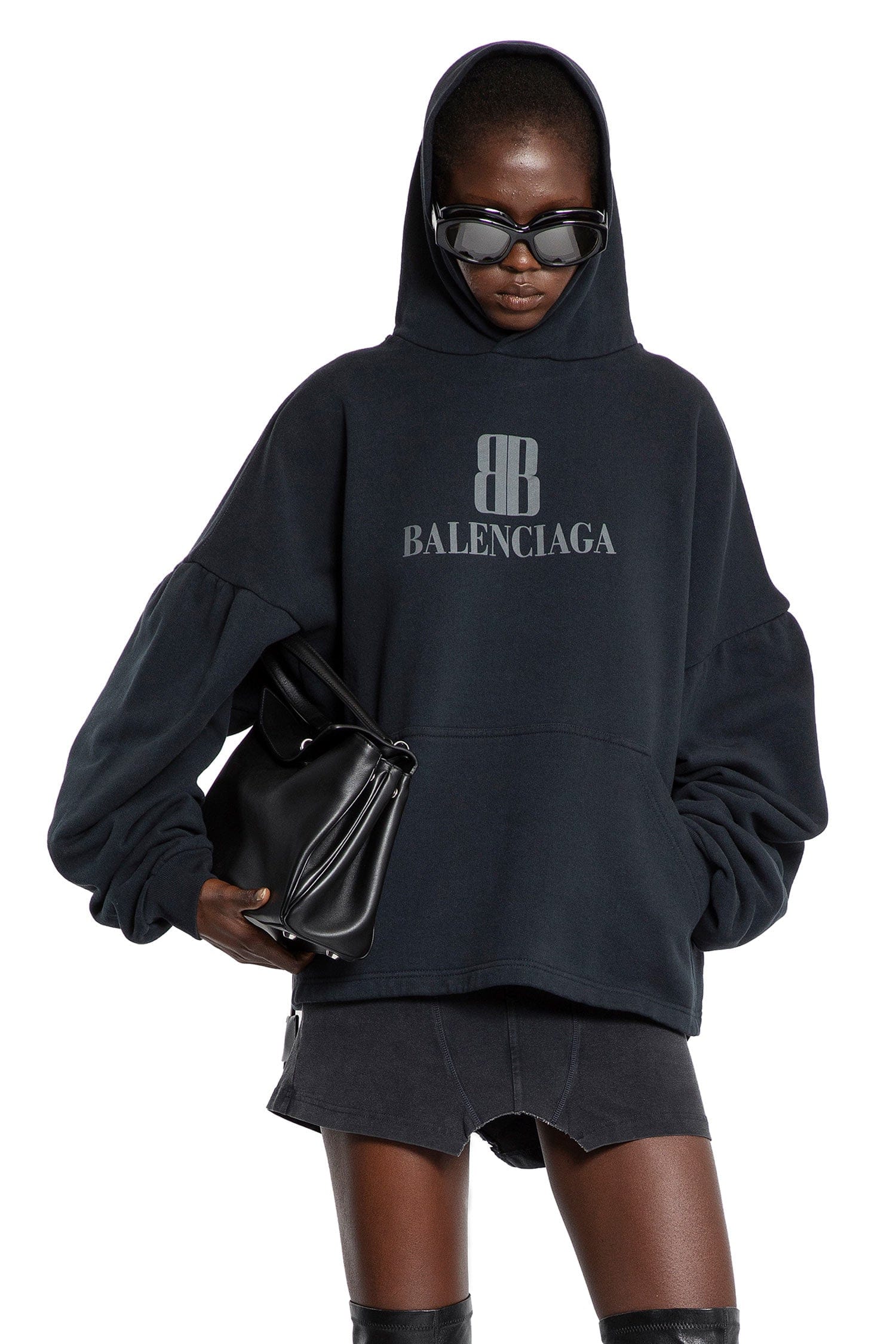 Balenciaga Nano BB Cropped Hoodie