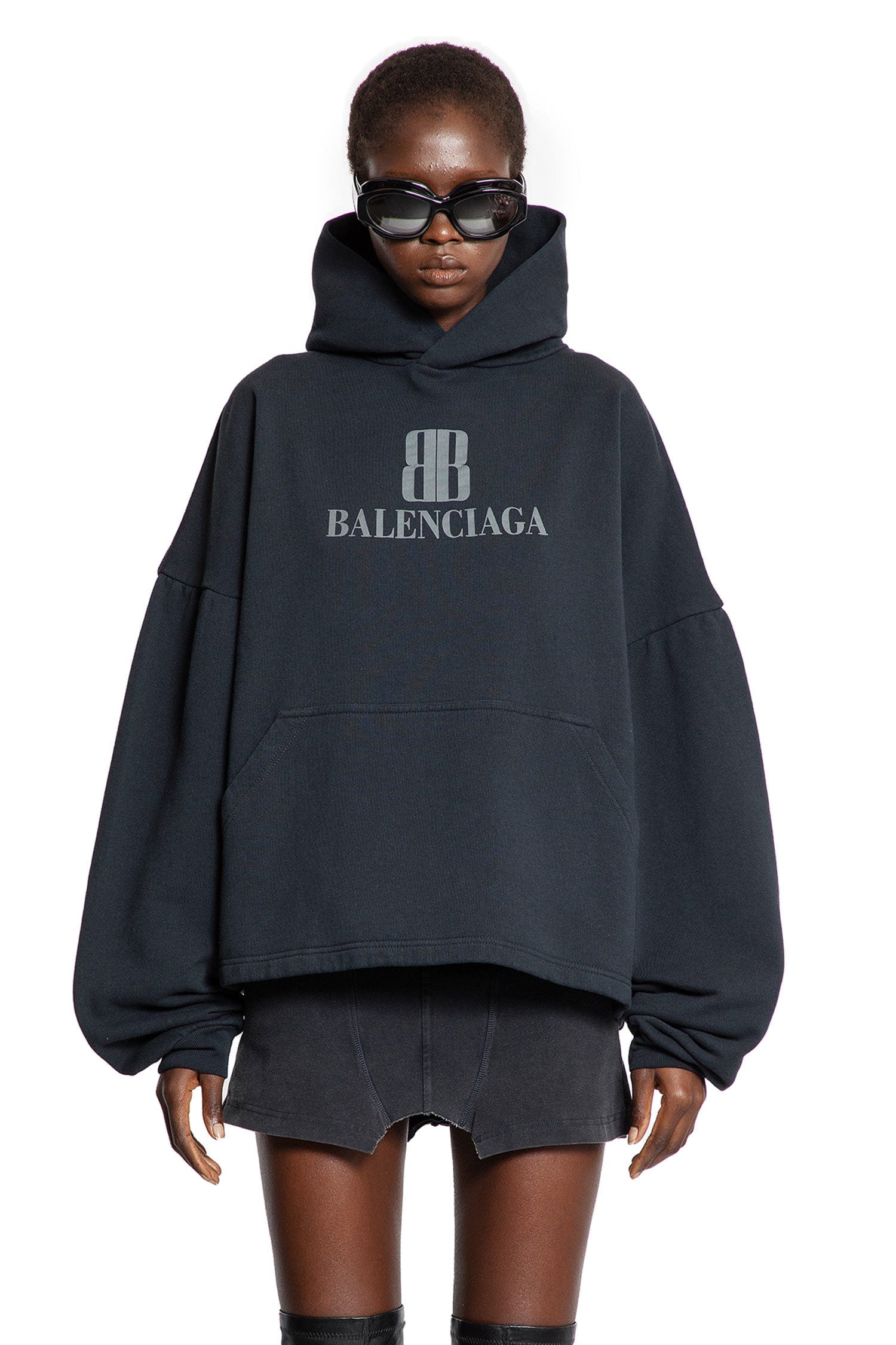 Balenciaga Nano BB Cropped Hoodie