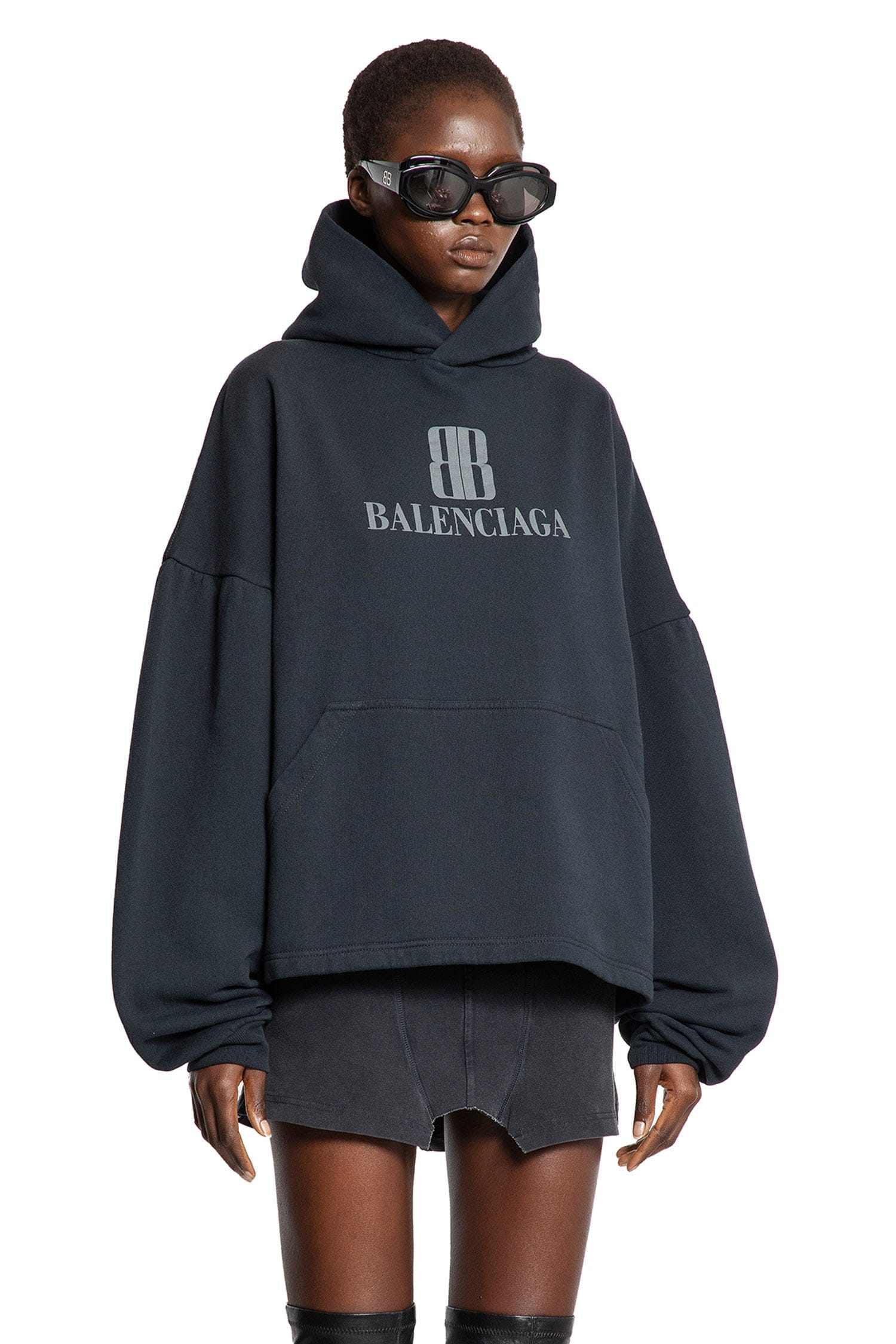 Balenciaga Nano BB Cropped Hoodie