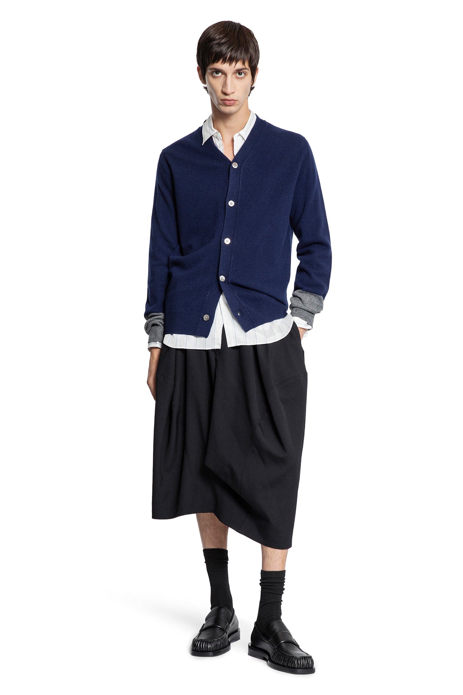 COMME DES GARCONS SHIRT Pocket Shirt in Striped Sheer Cupro
