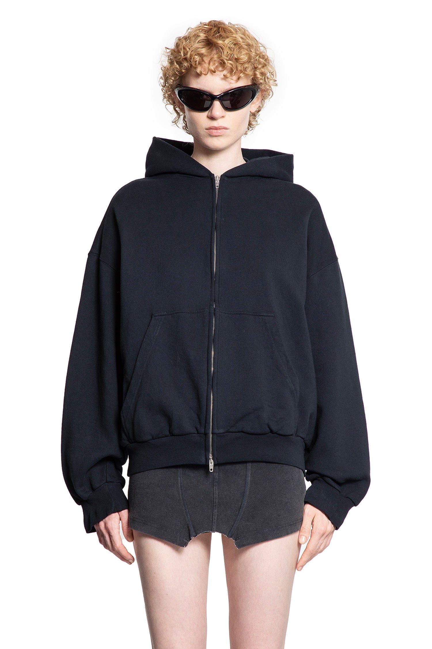 Balenciaga Flipped Uni Zip-Up Hoodie Regular Fit