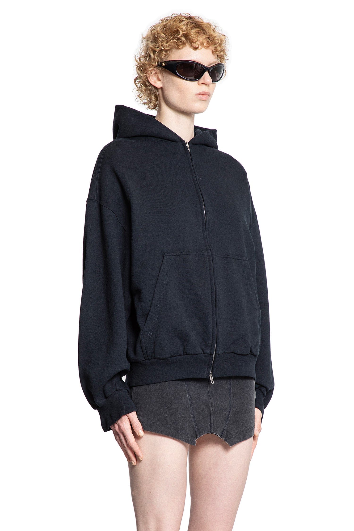 Balenciaga Flipped Uni Zip-Up Hoodie Regular Fit