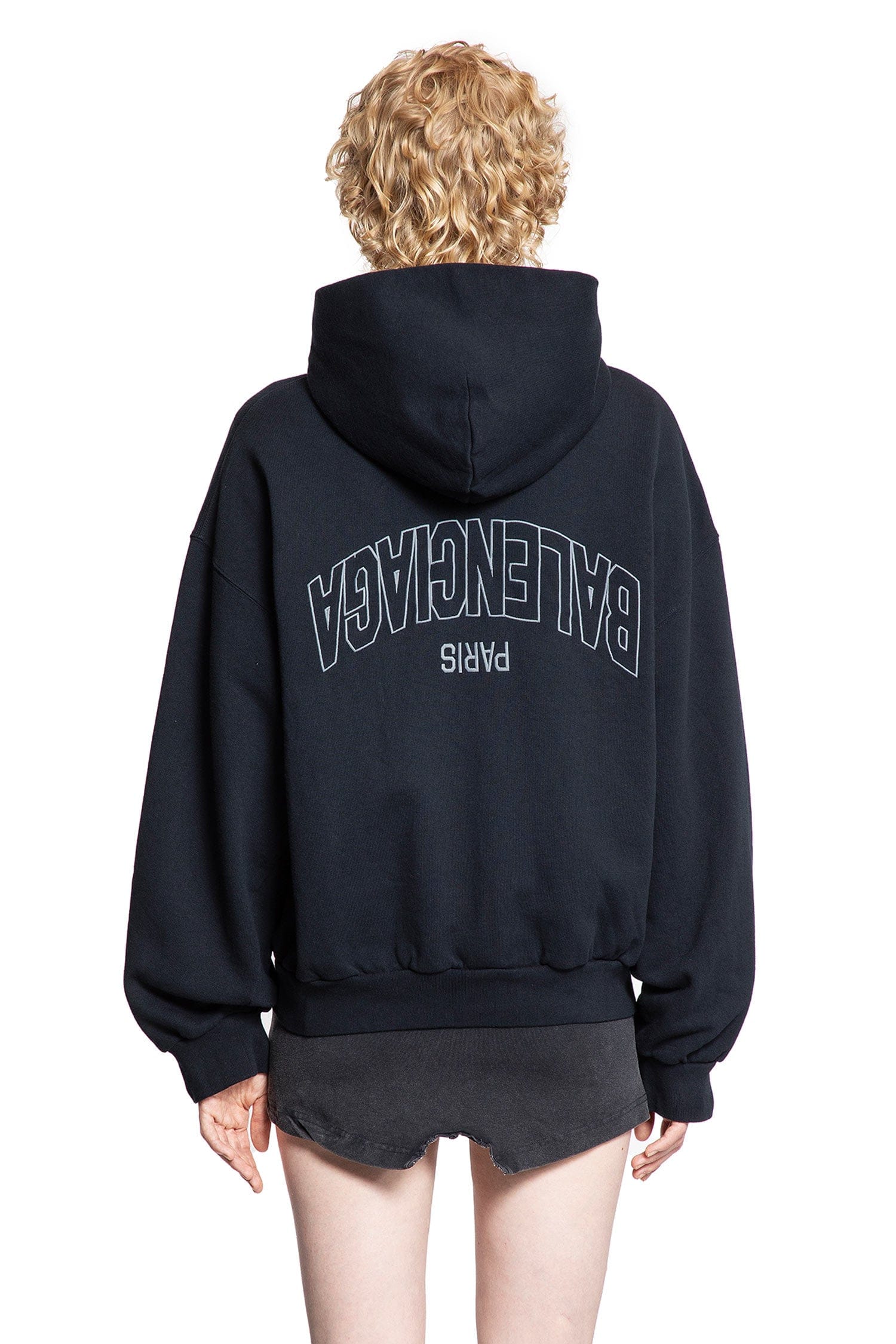 Balenciaga Flipped Uni Zip-Up Hoodie Regular Fit