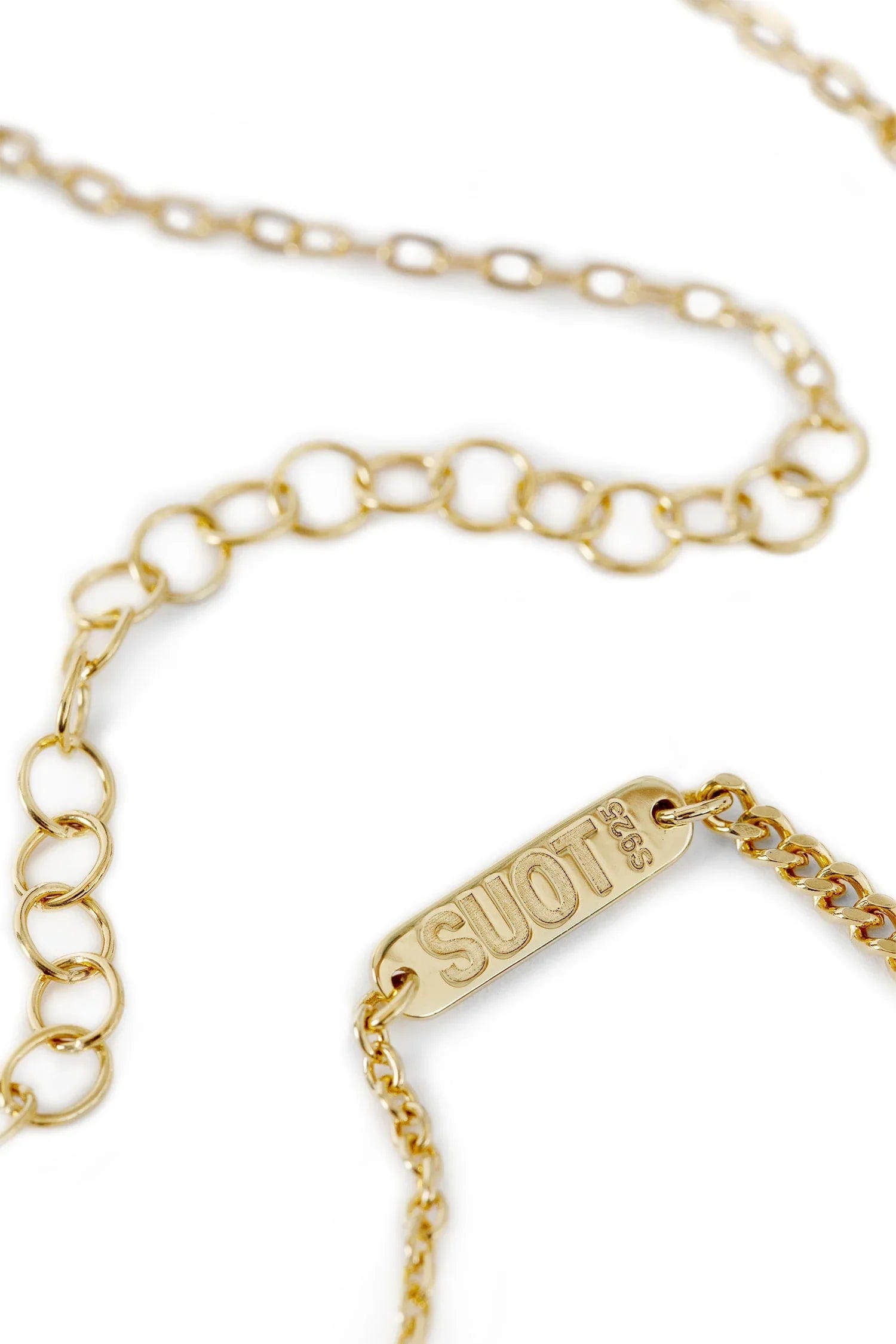 SUOT STUDIO Gold Plated Silver Mix Chains Necklace