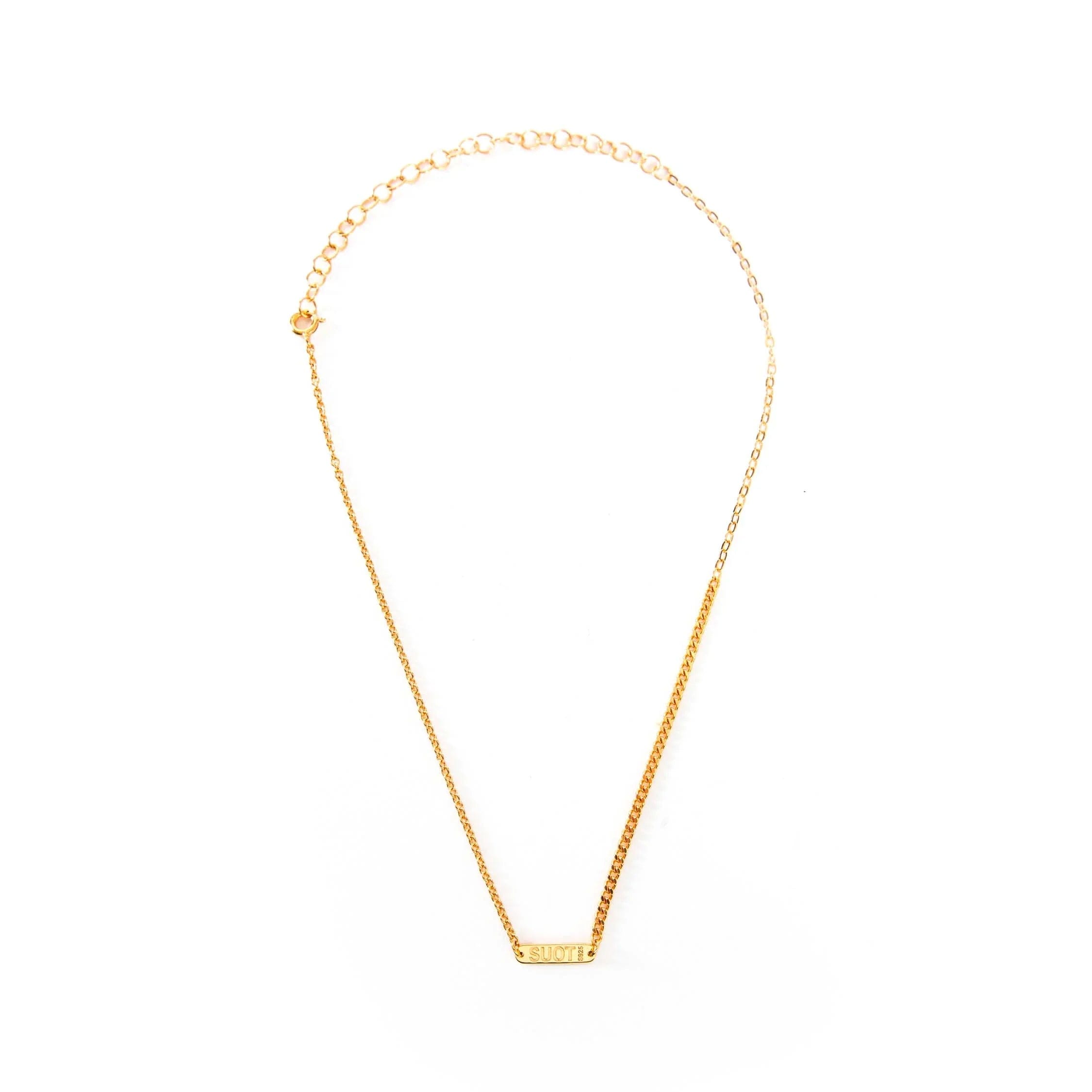 SUOT STUDIO Gold Plated Silver Mix Chains Necklace