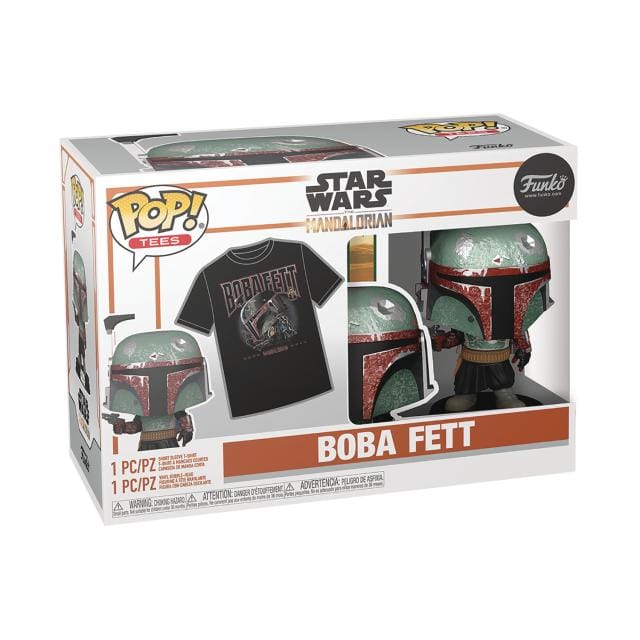 Funko Pop Tee Star Wars: Mandalorian- Boba Fett (Pop & Tee)