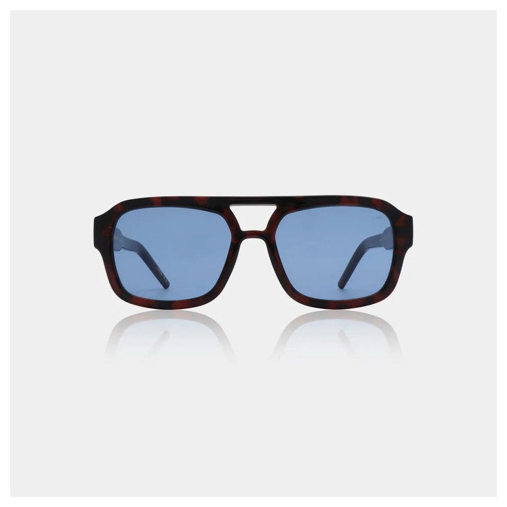 A. Kjaerbede Kaya Sunglasses - Demi-Tortoise Blue Lense