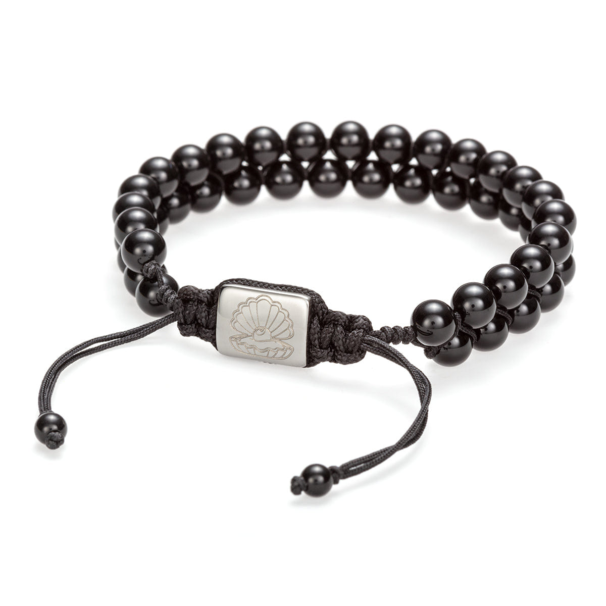 Perle Fini Doub Bead Bracelet Black