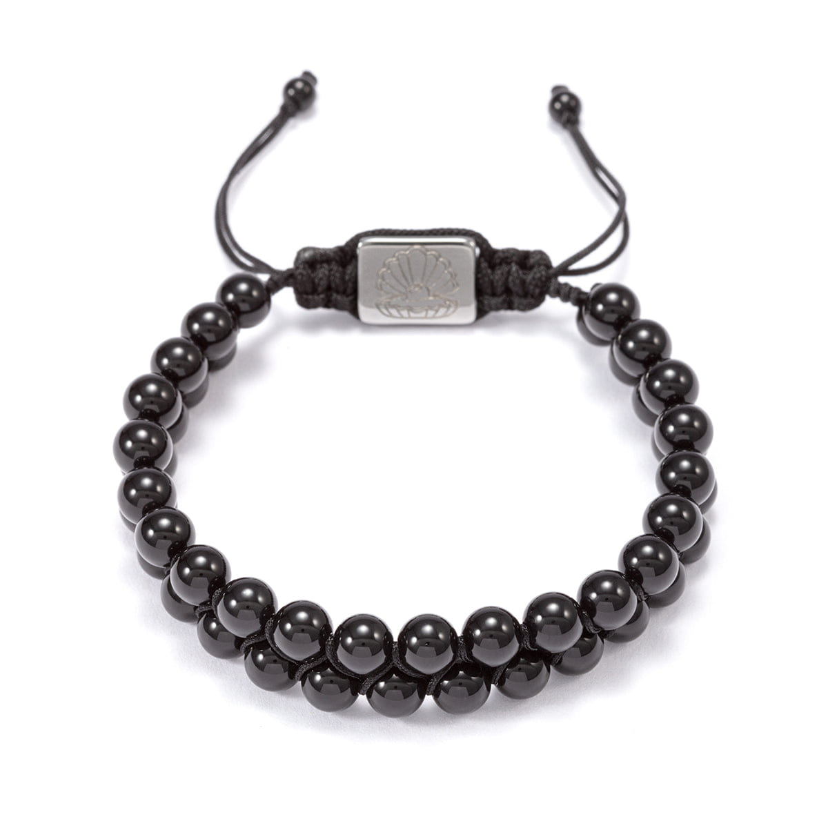 Perle Fini Doub Bead Bracelet Black