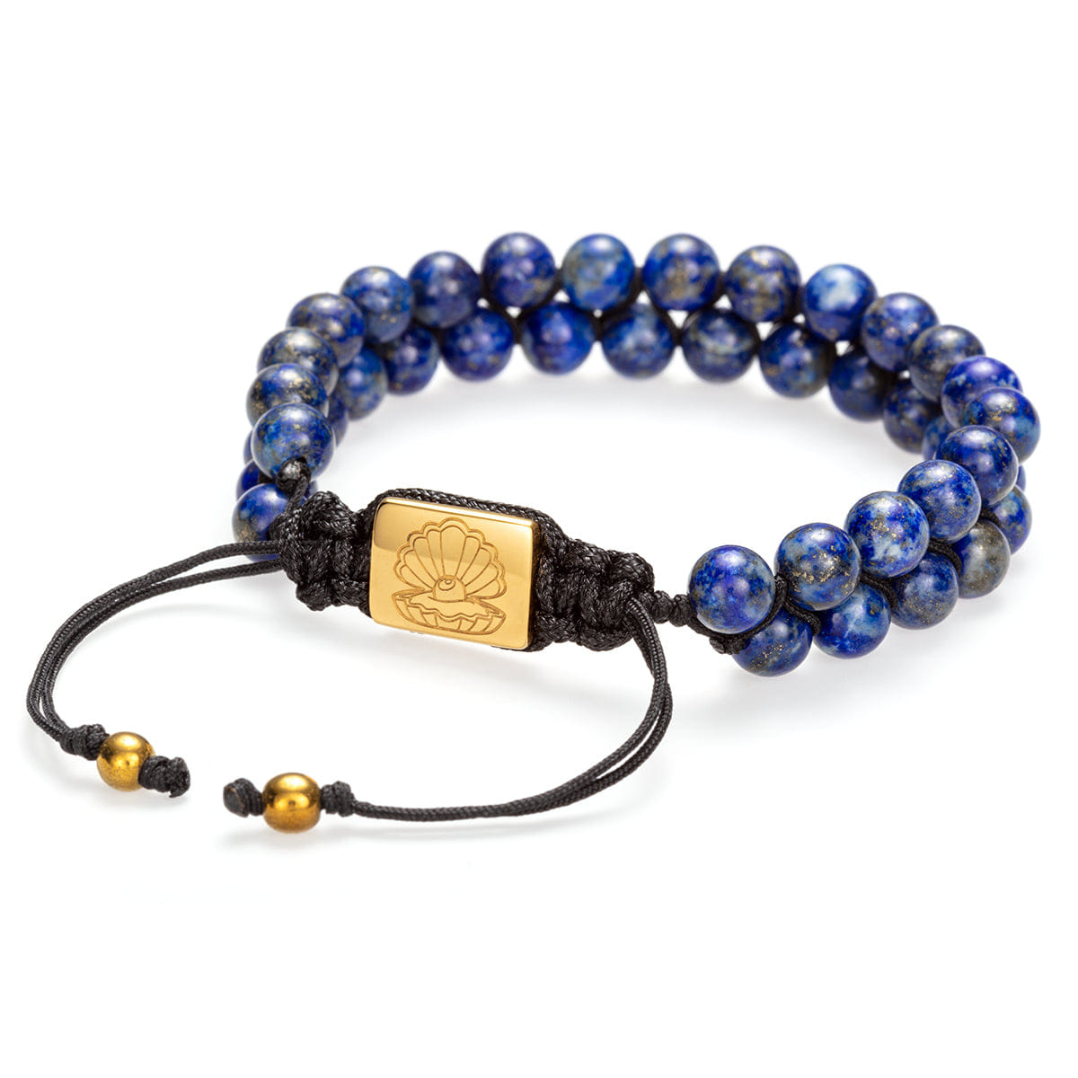 Perle Fini Doub Bead Bracelet Blue