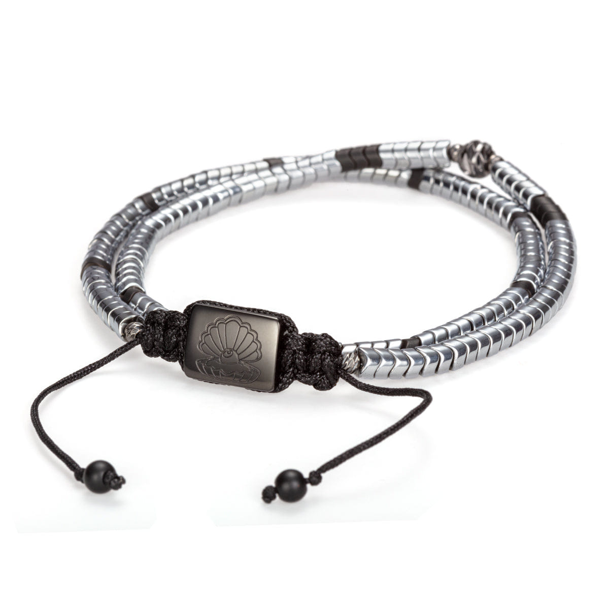 Perle Fini Flaweave Wrap Bracelet Silver