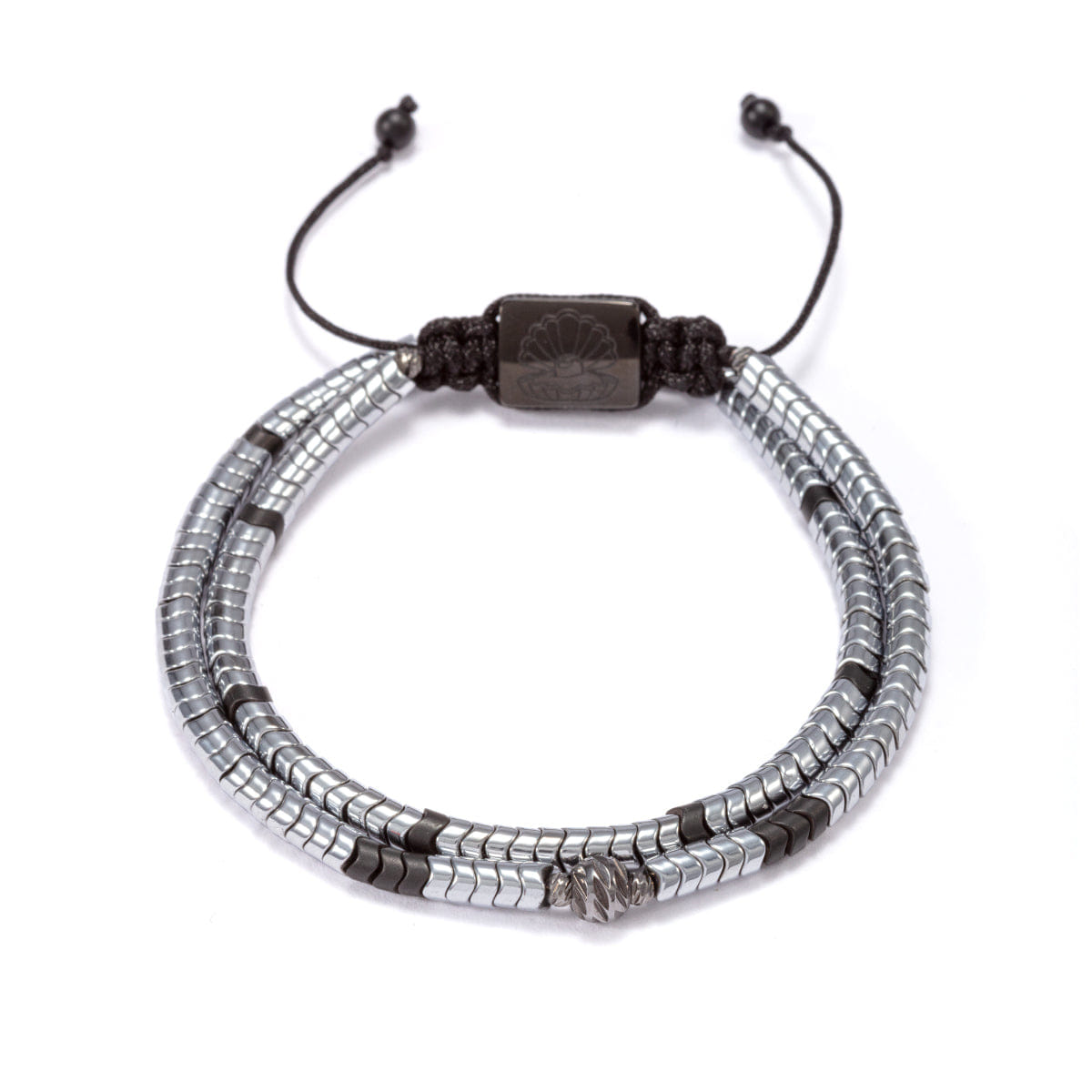 Perle Fini Flaweave Wrap Bracelet Silver