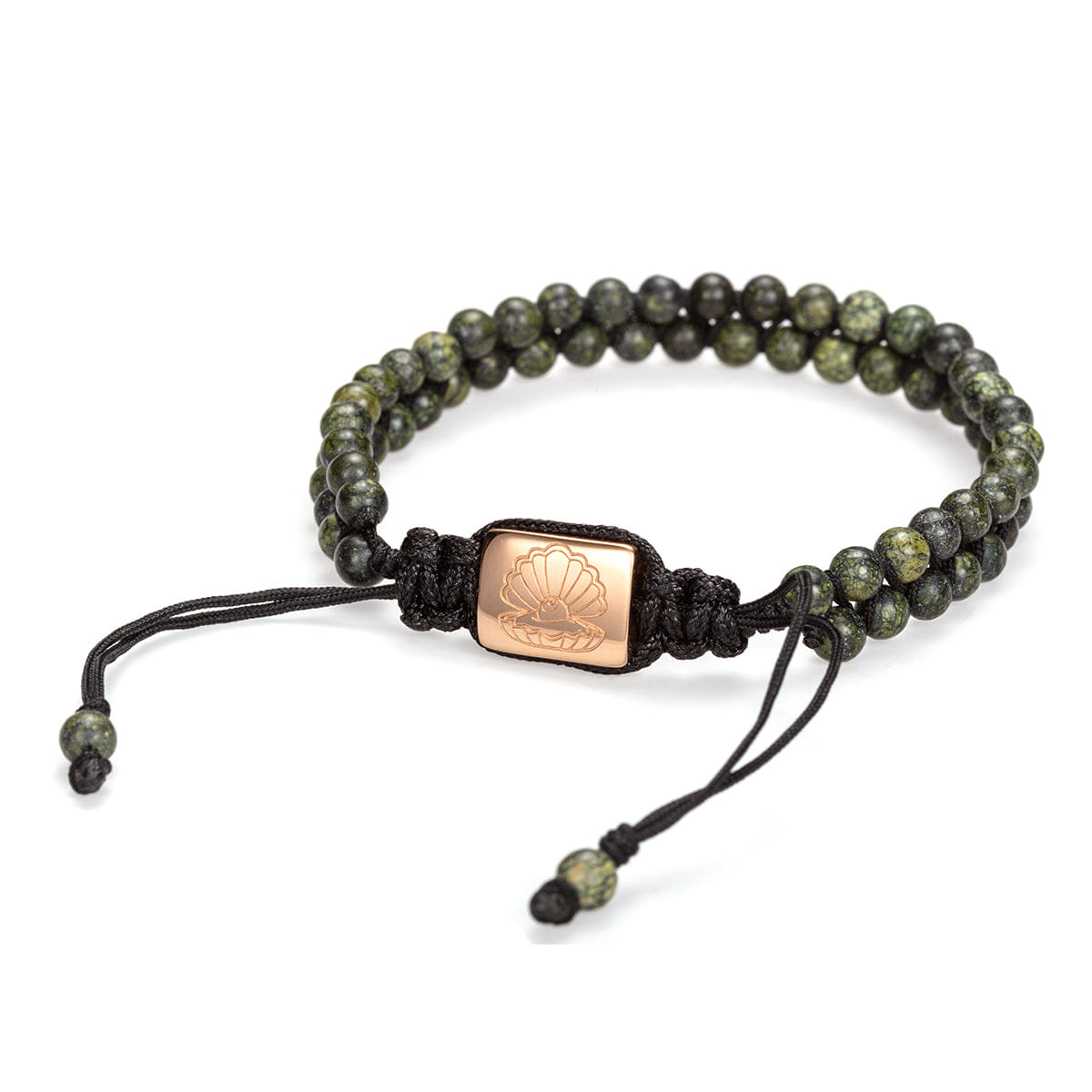 Perle Fini Doub Bead Bracelet Green