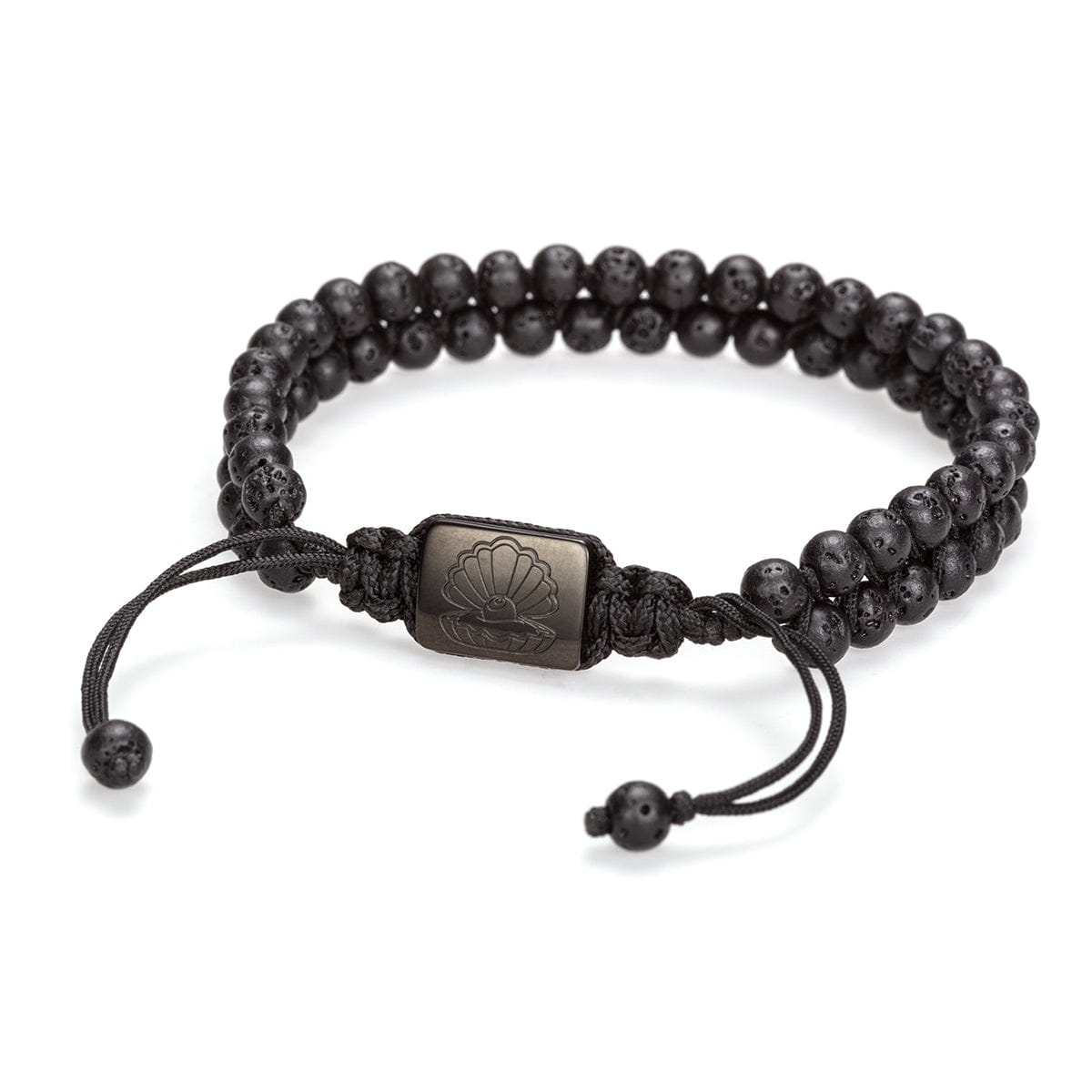 Perle Fini Doub Bead Bracelet Grey