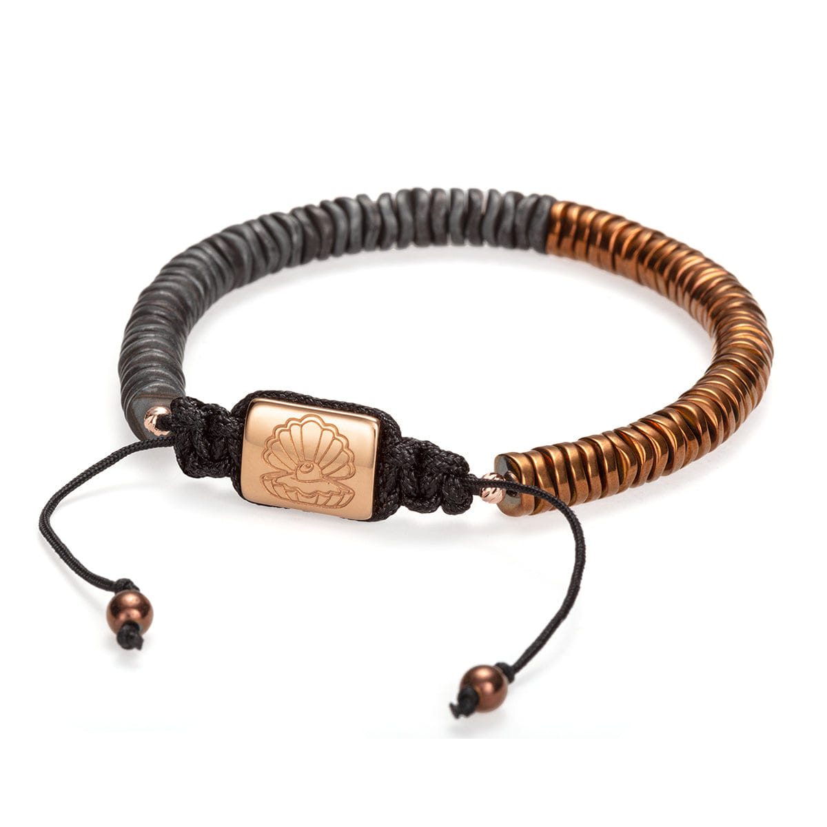 Perle Fini Flaweave 2tone Bracelet Brown