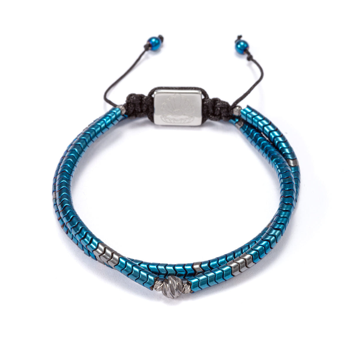 Perle Fini Flaweave Wrap Bracelet Blue