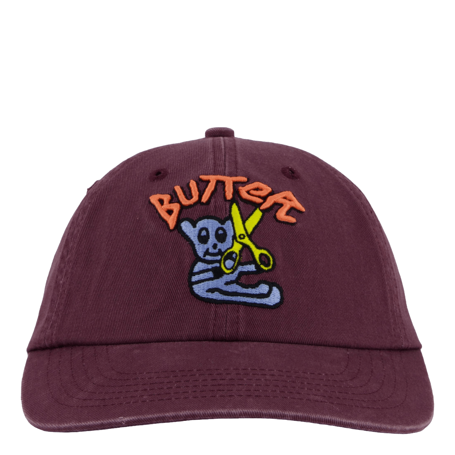 Butter Goods Bear 6 Panel Cap Wine