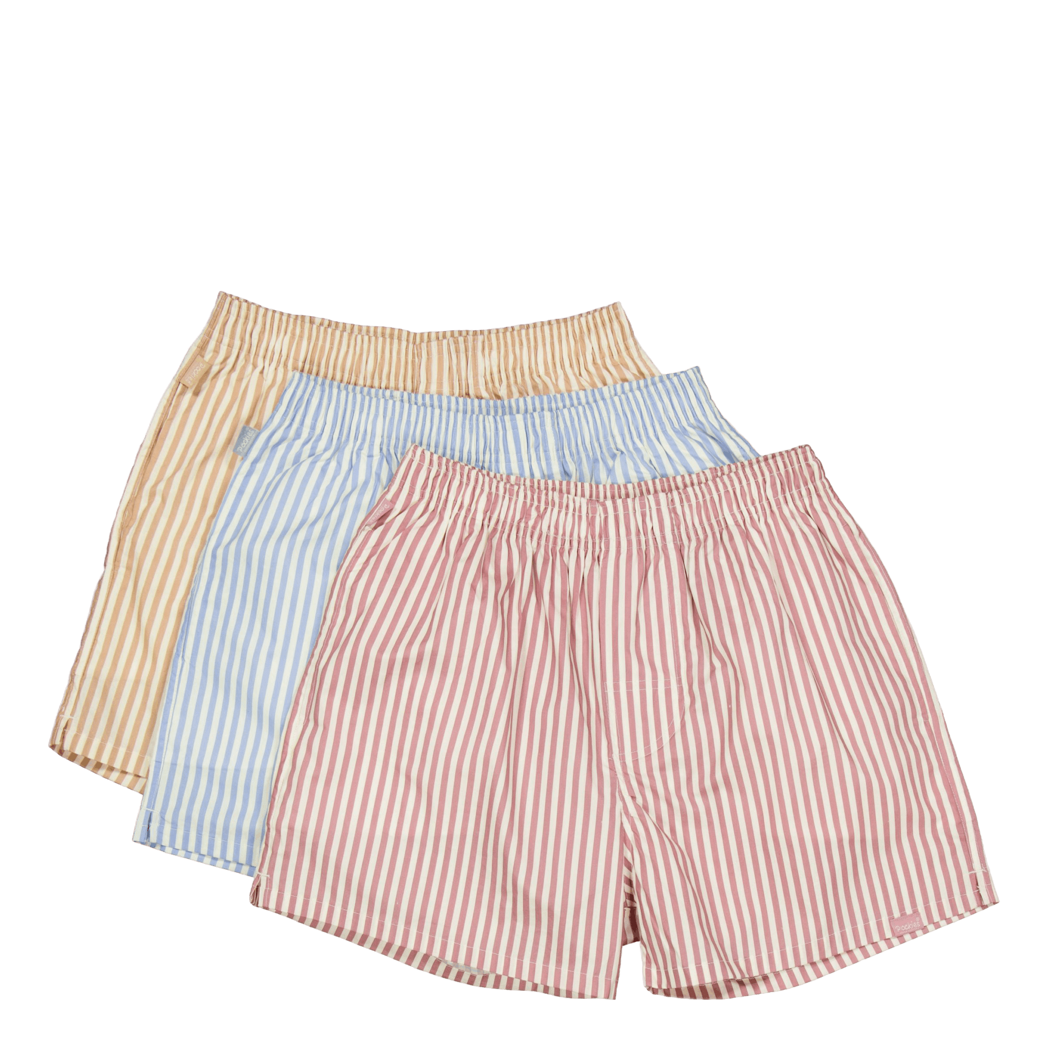 Pockies 3-pack - Pastel Striped Boxers Mixed Colors