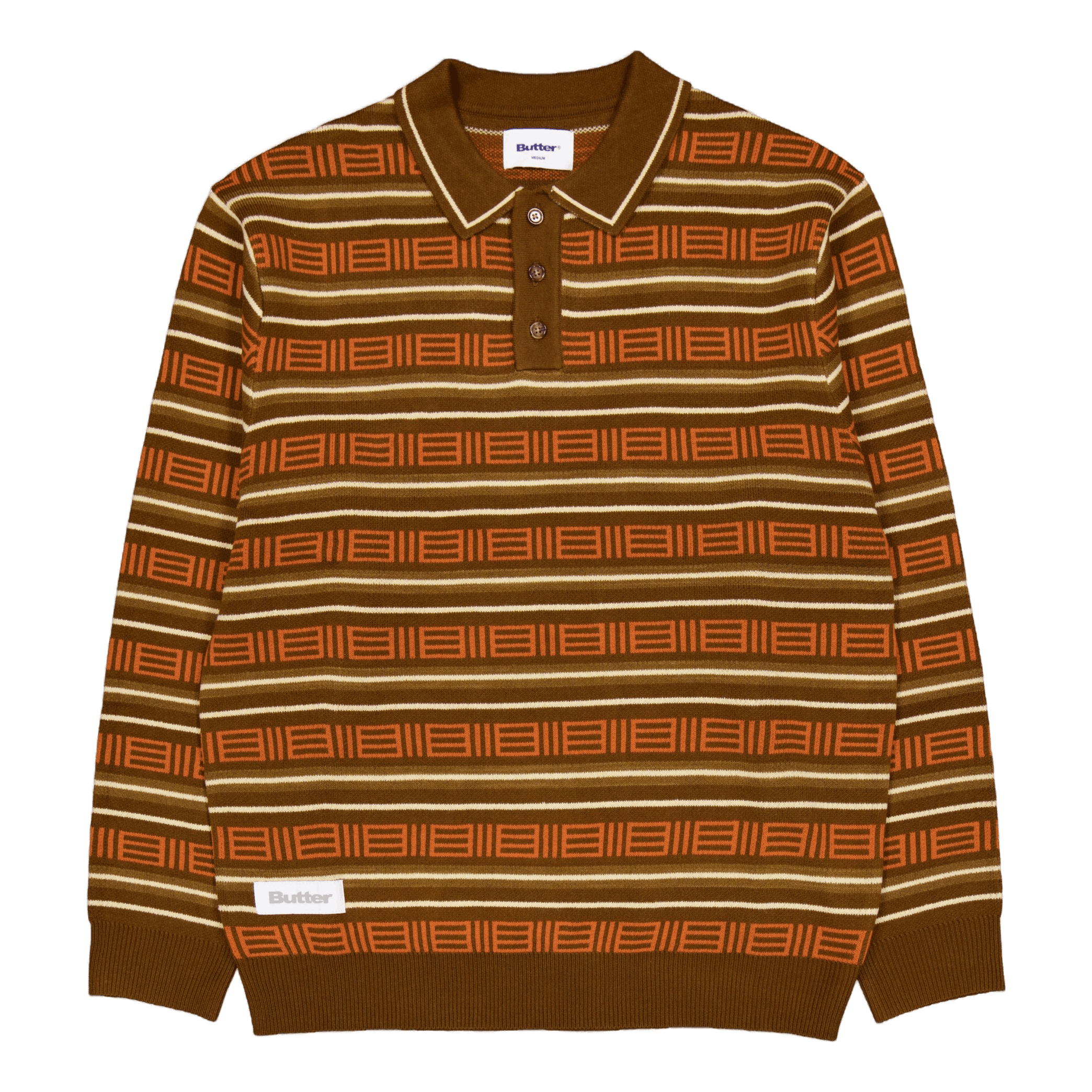 Butter Goods Windsor Knitted Sweater Brown / Tan