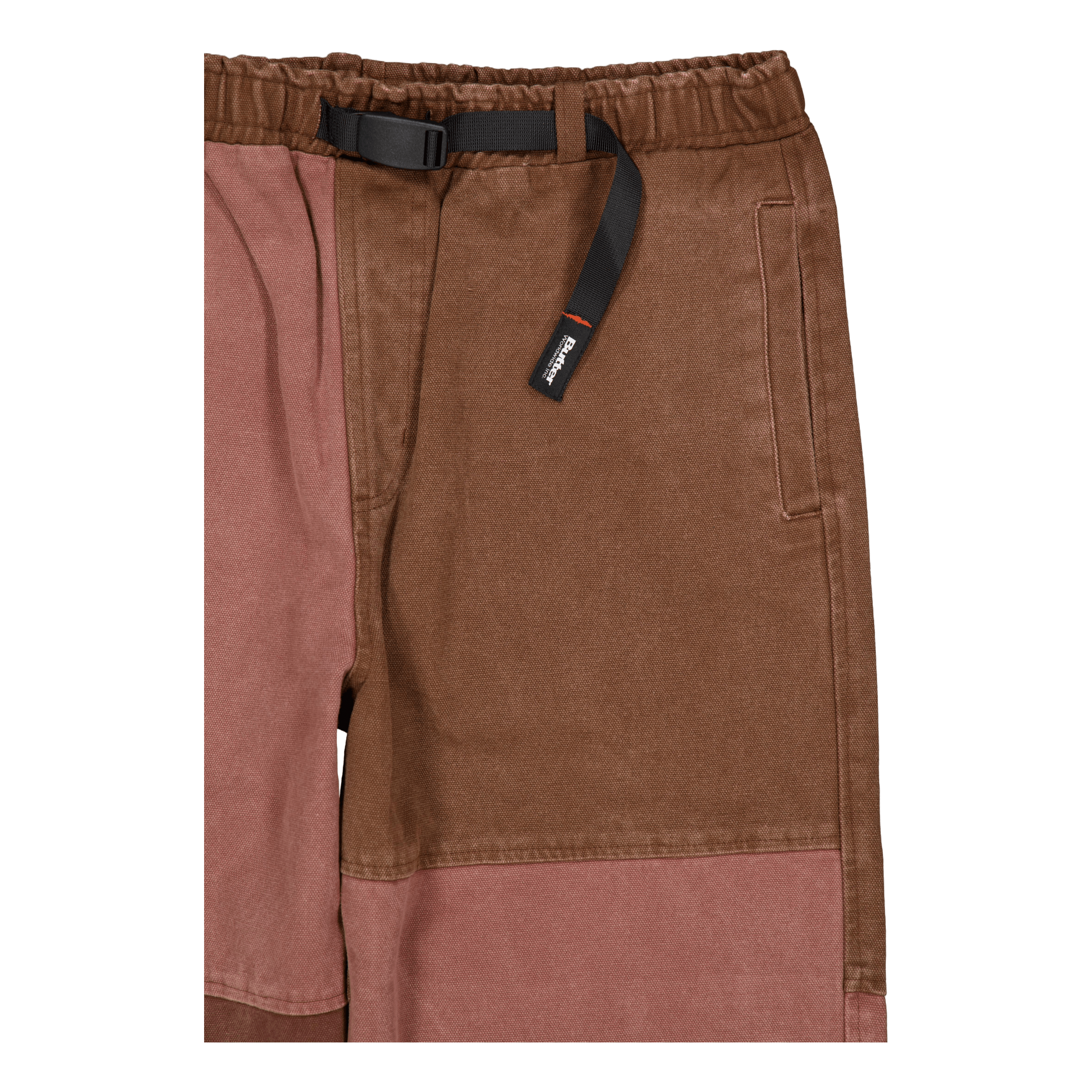 Butter Goods Washed Canvas Patchwork Pants Washed Burgundy