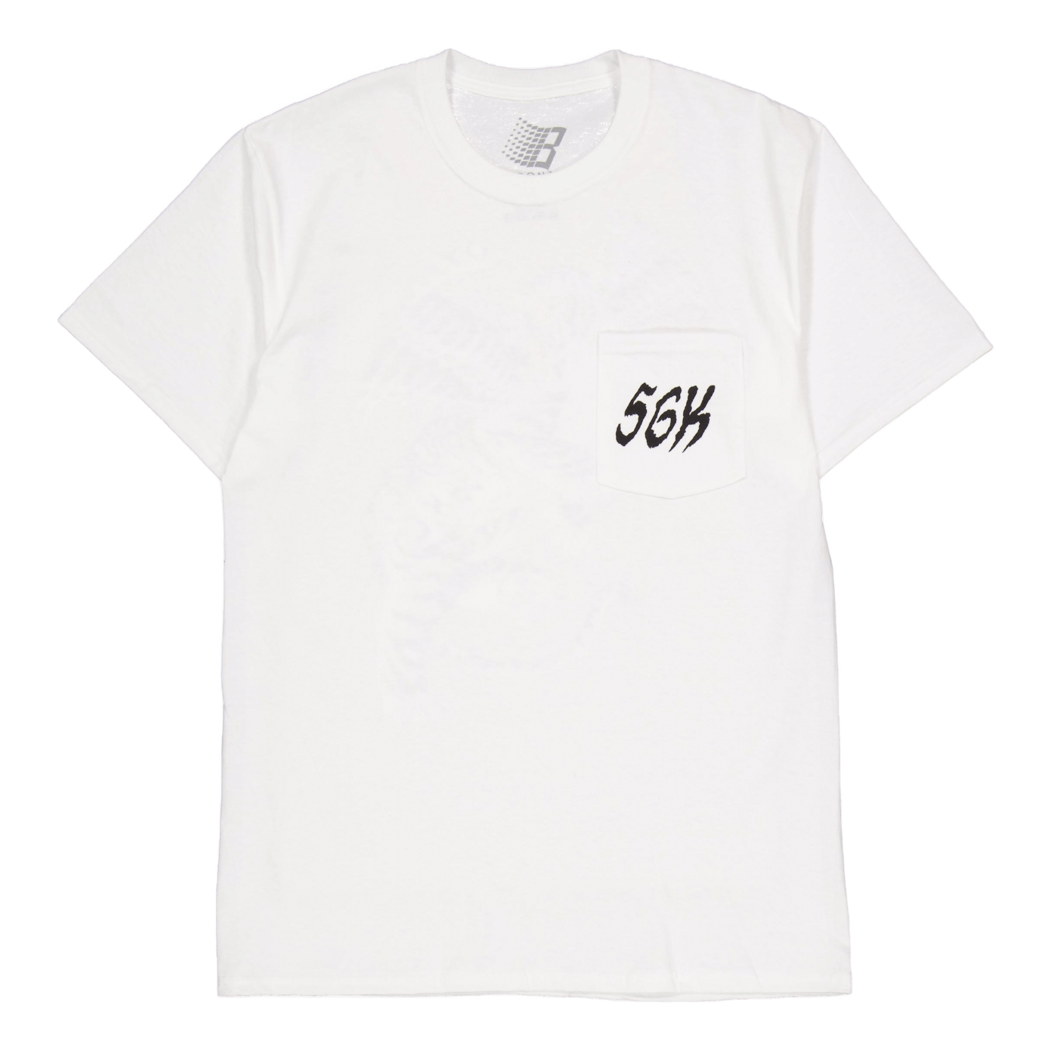 Bronze Tiger Pocket Tee White
