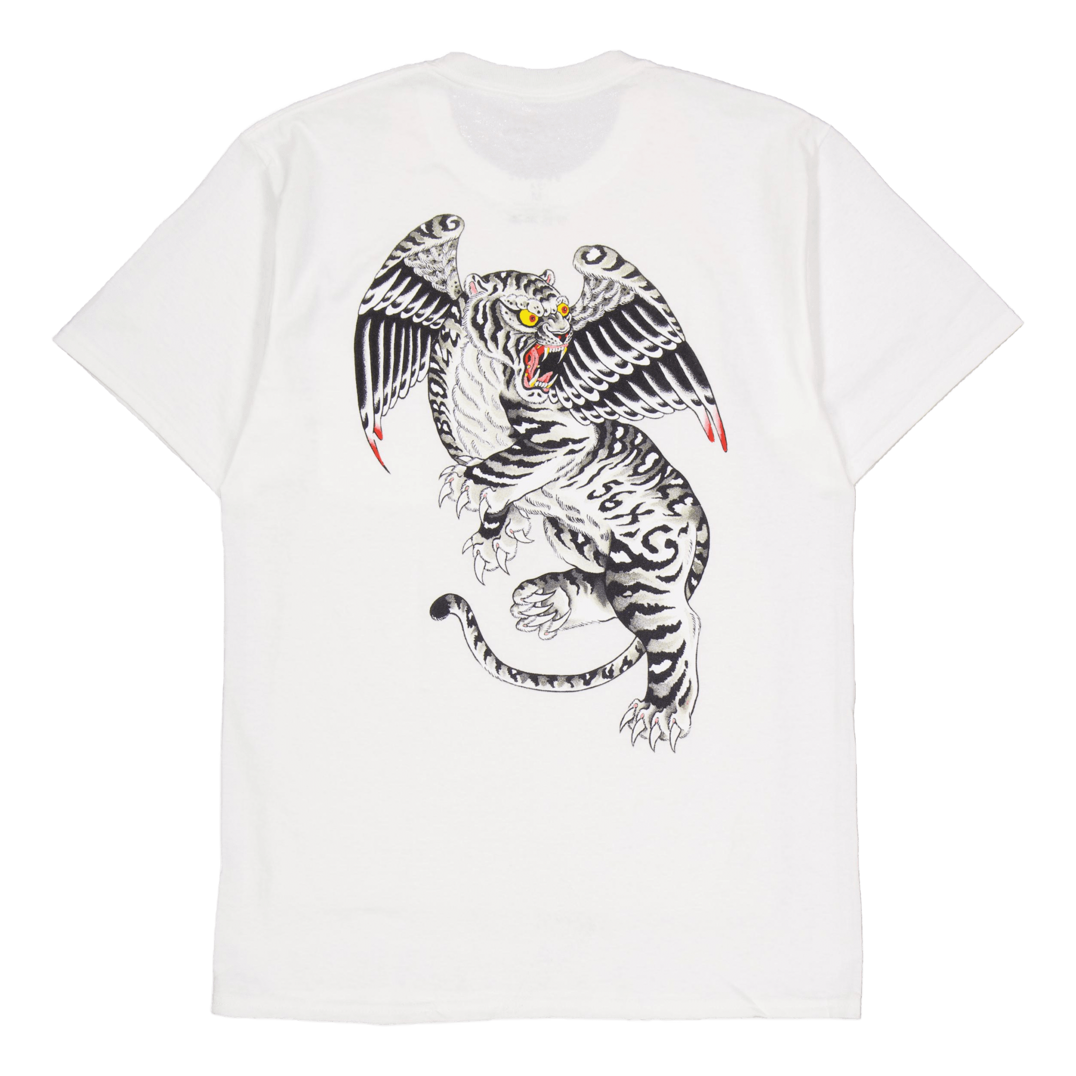 Bronze Tiger Pocket Tee White