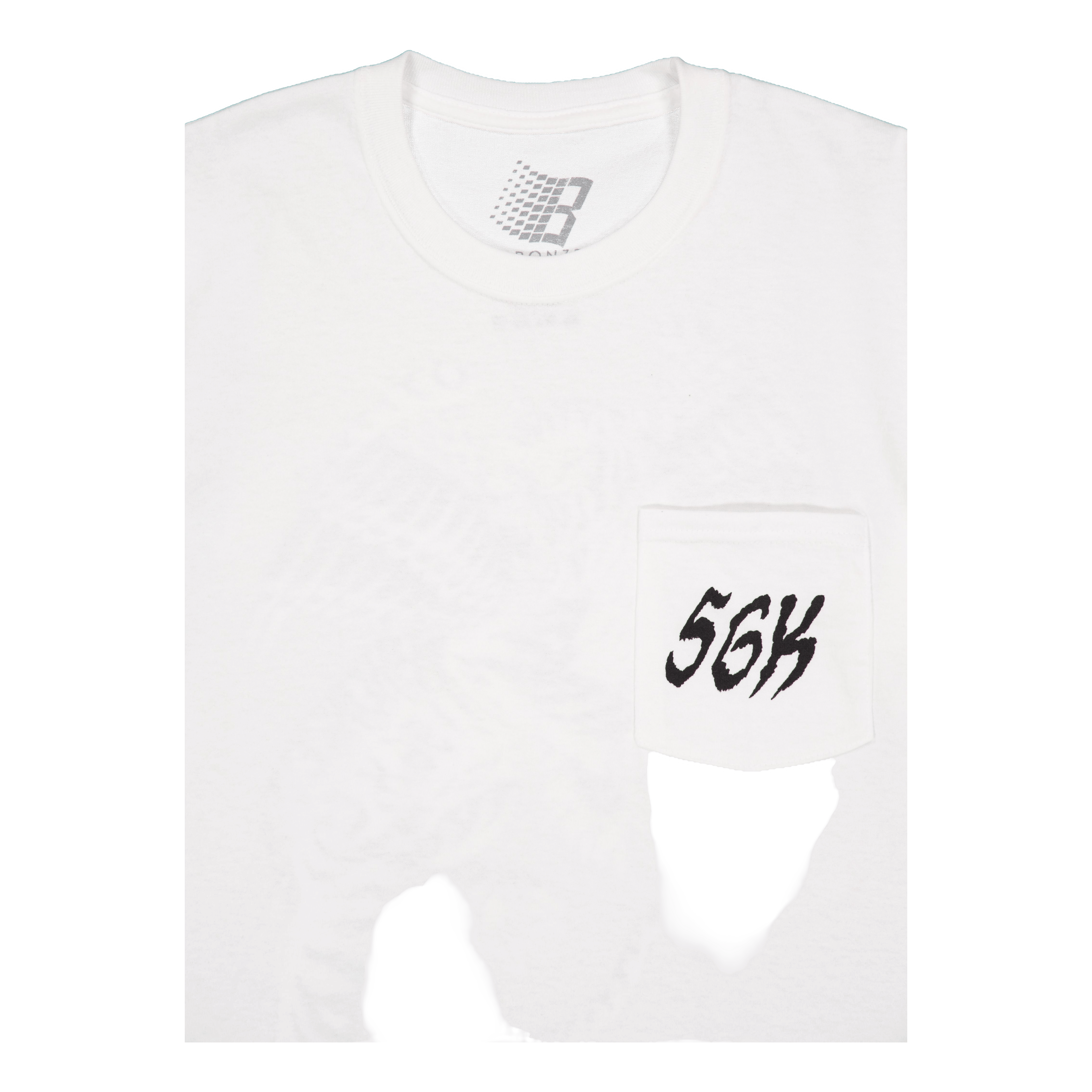 Bronze Tiger Pocket Tee White