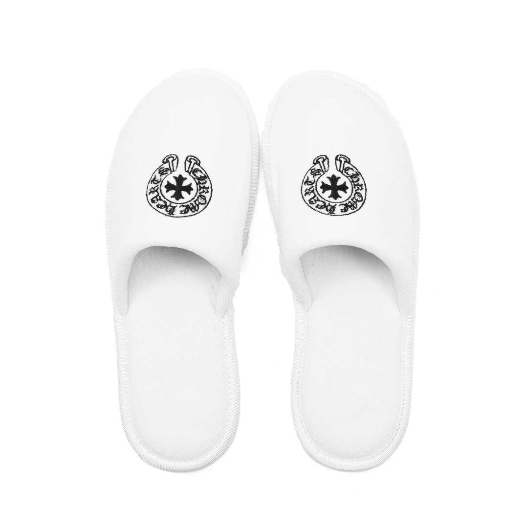 Chrome Hearts Horseshoe Slippers White