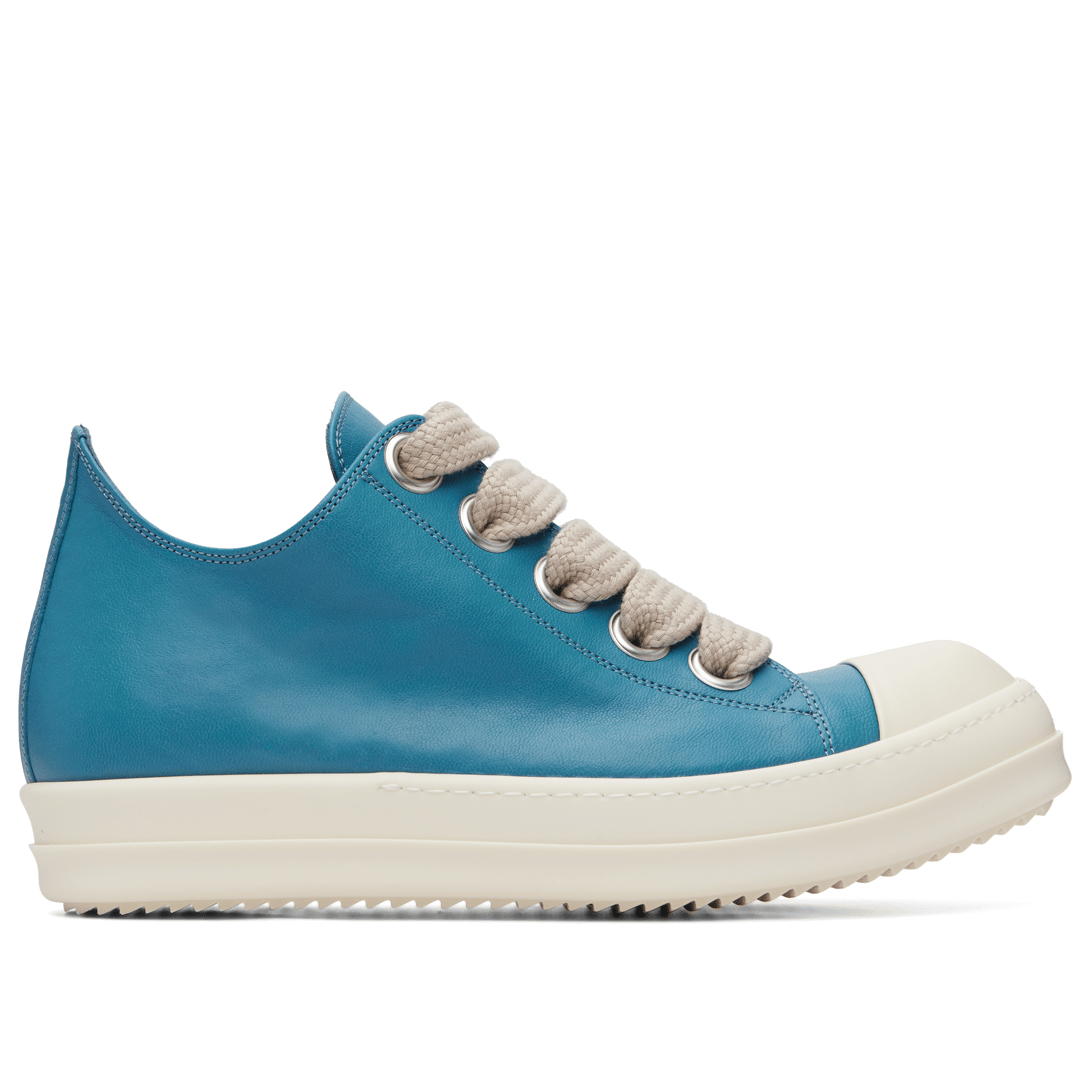 Rick Owens Tower Blue Jumbolaced Low Sneakers
