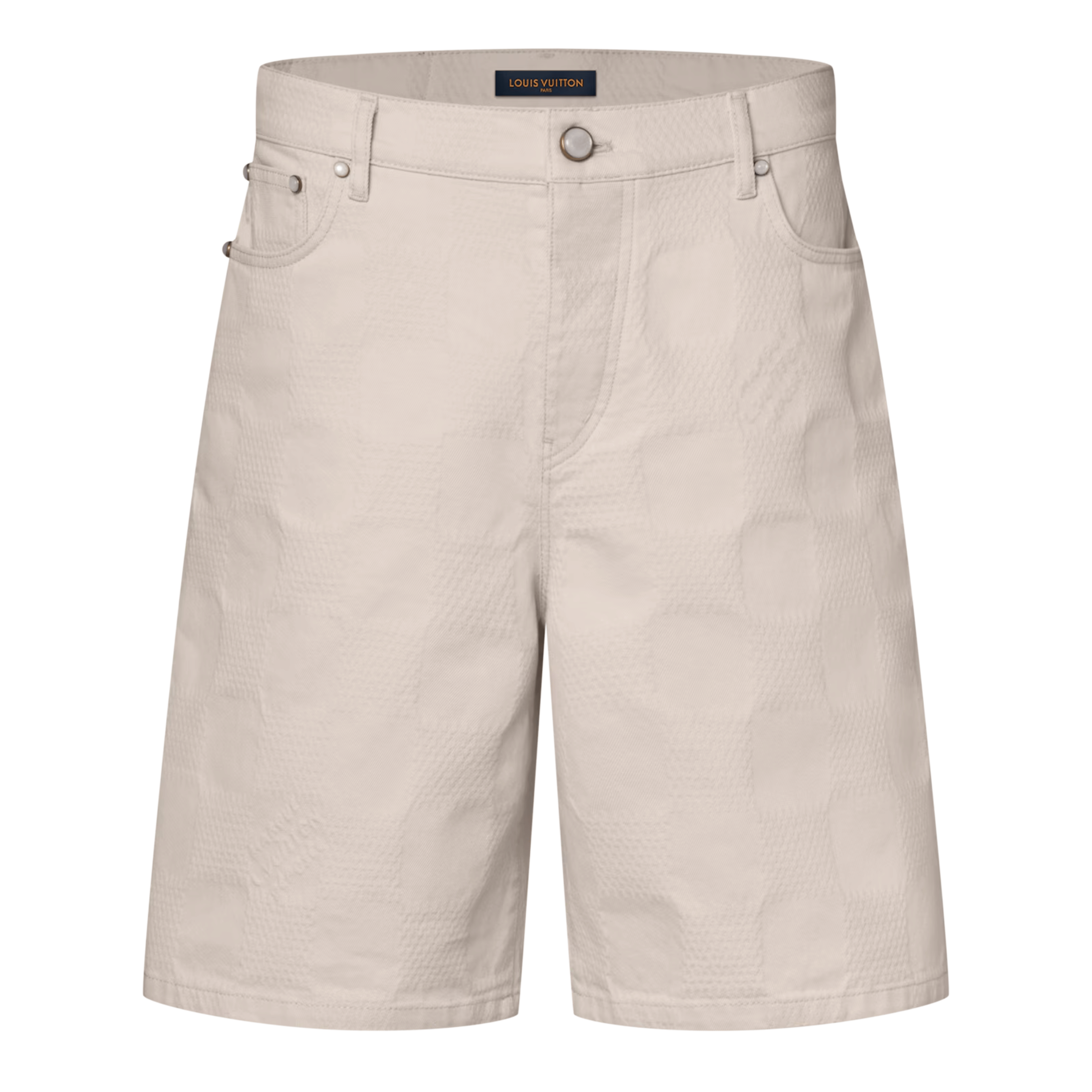 Louis Vuitton Damier Beige 3D Light Denim Shorts