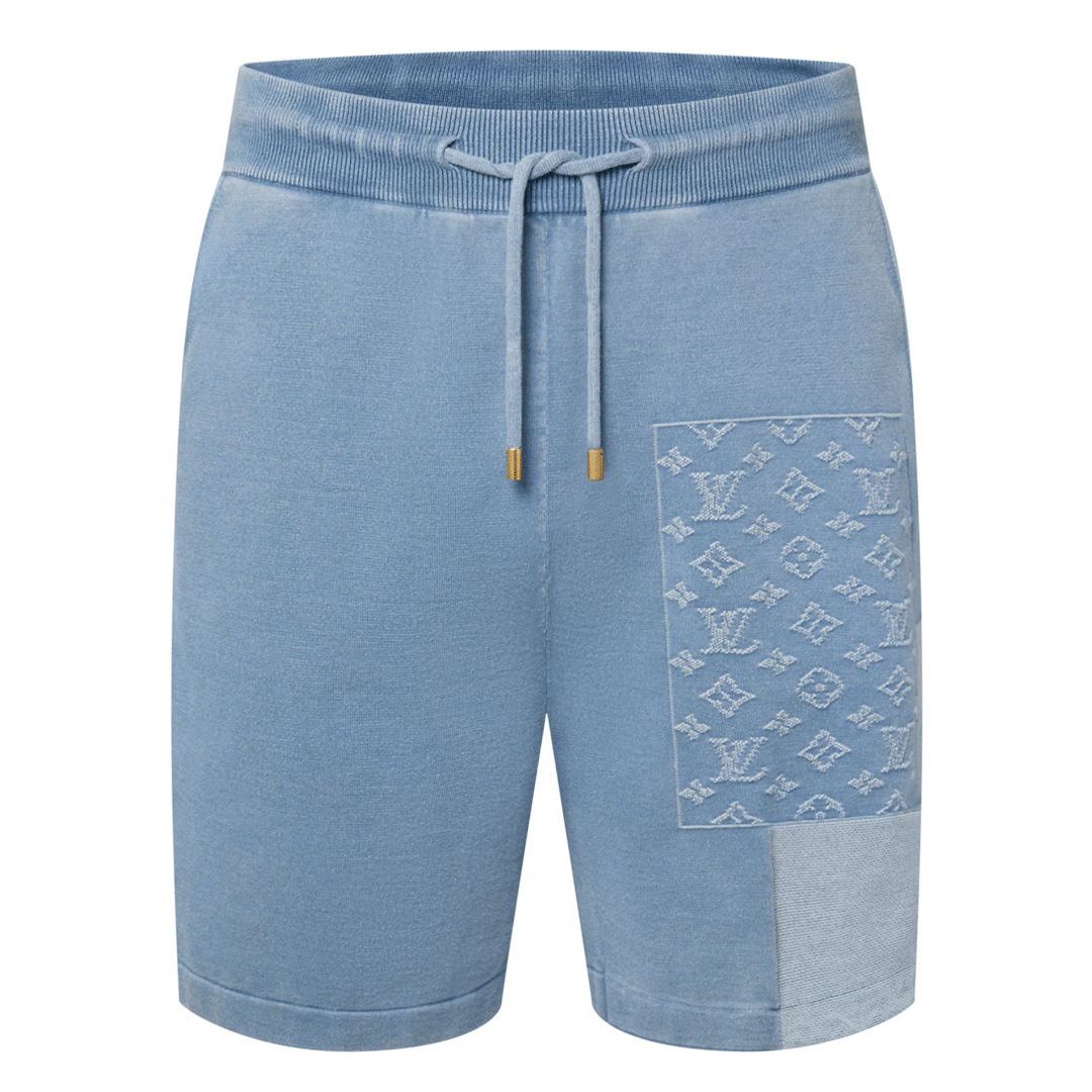 Louis Vuitton Knitted Patchwork Denim Shorts