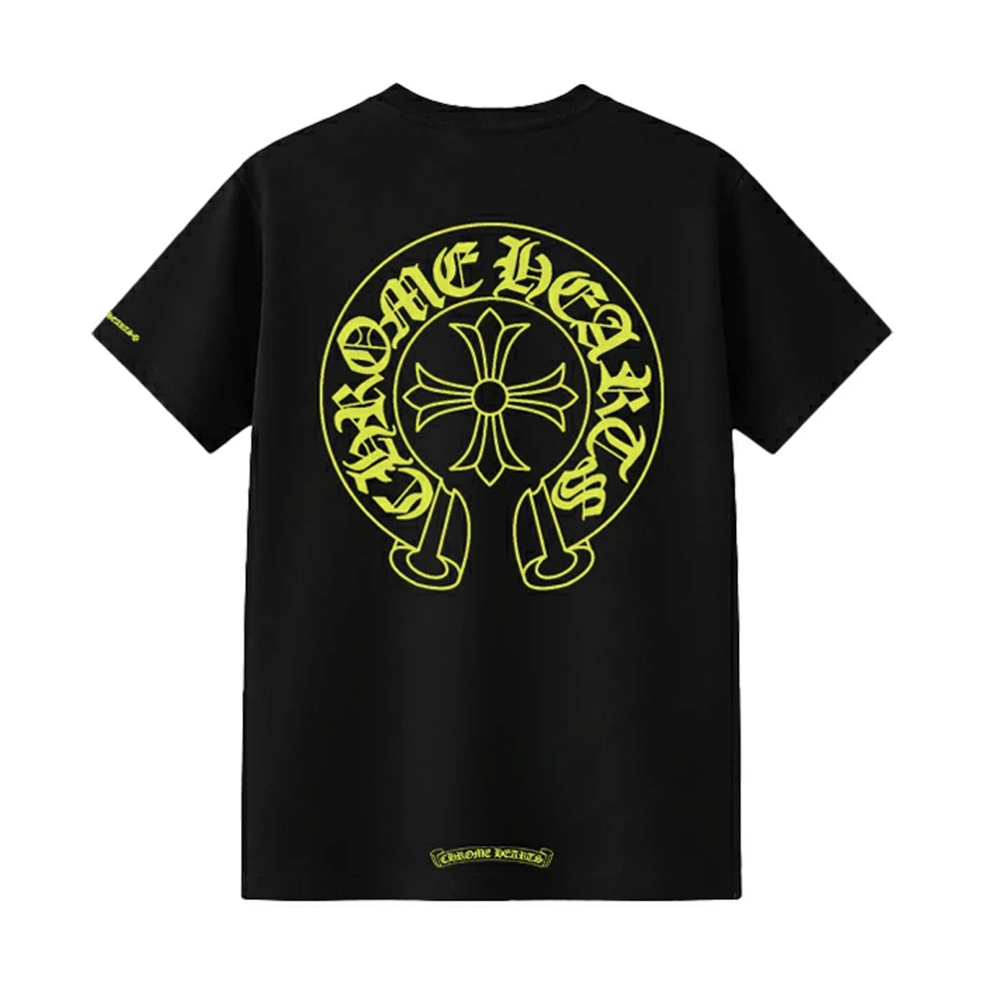 Chrome Hearts Neon Horseshoe Pocket T-Shirt Black