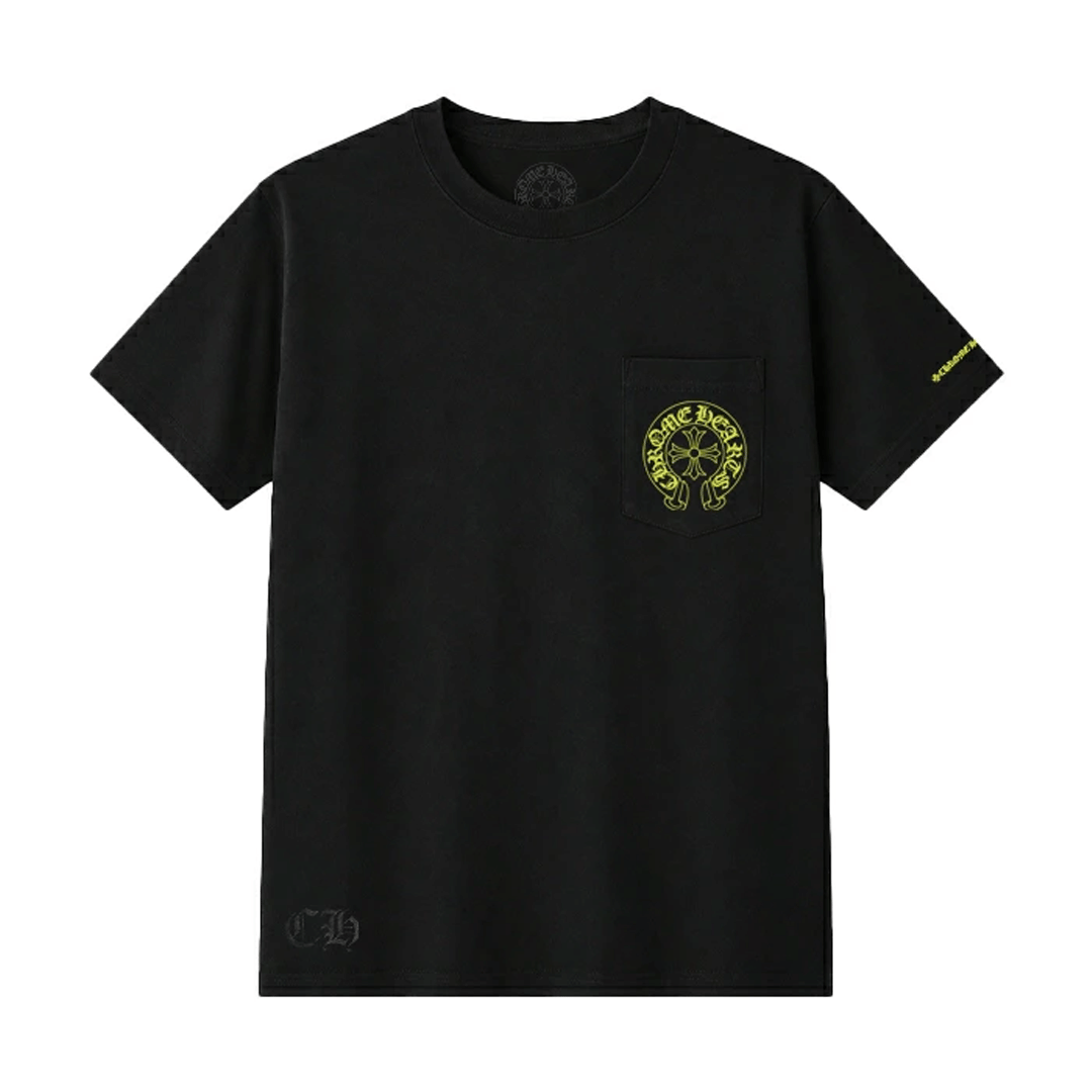 Chrome Hearts Neon Horseshoe Pocket T-Shirt Black