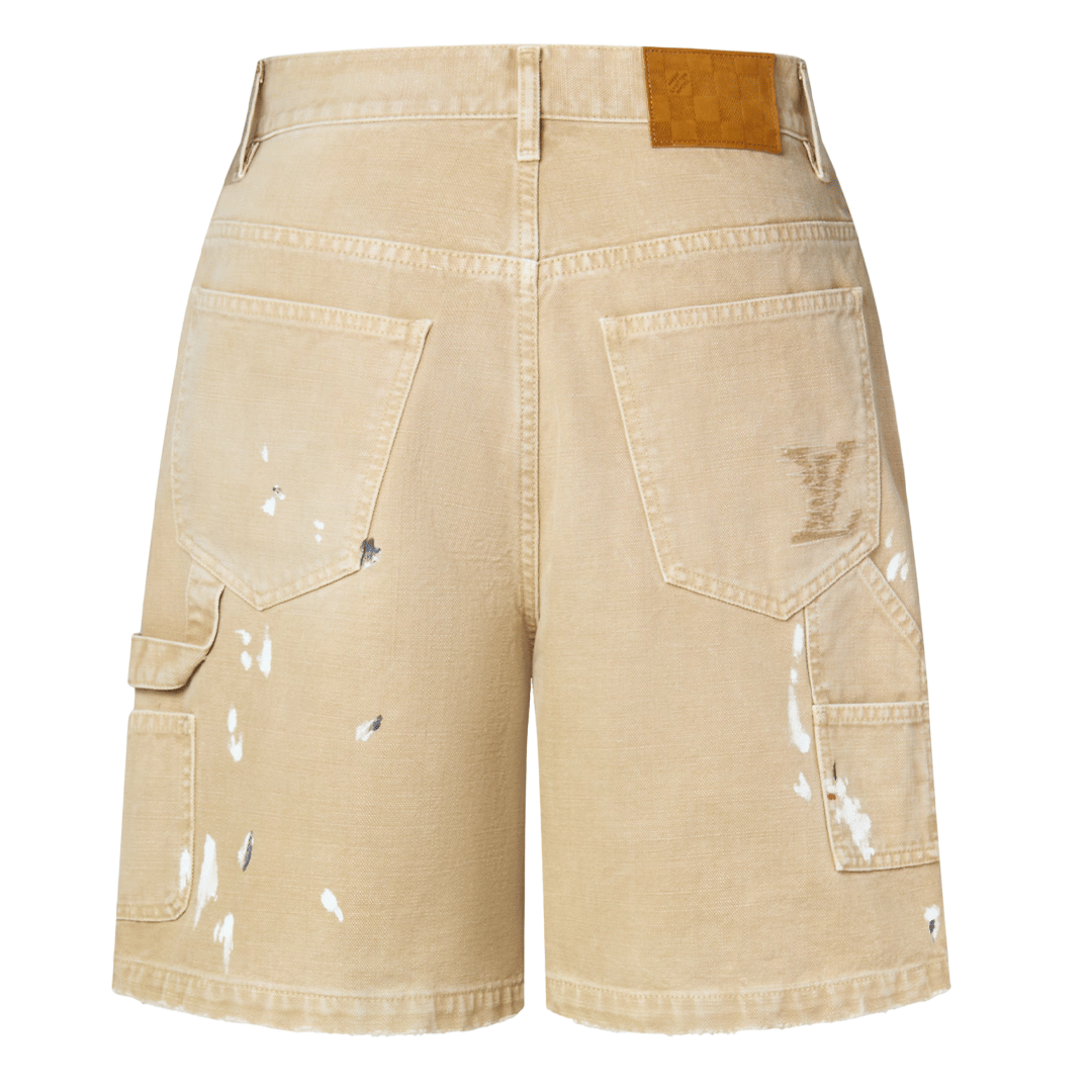 Louis Vuitton Embellished Denim Carpenter Shorts
